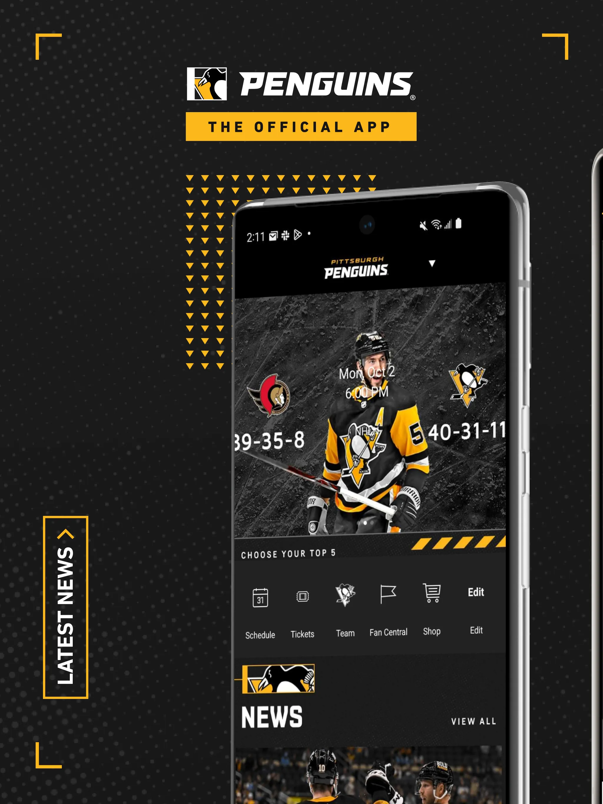 Pittsburgh Penguins Mobile | Indus Appstore | Screenshot