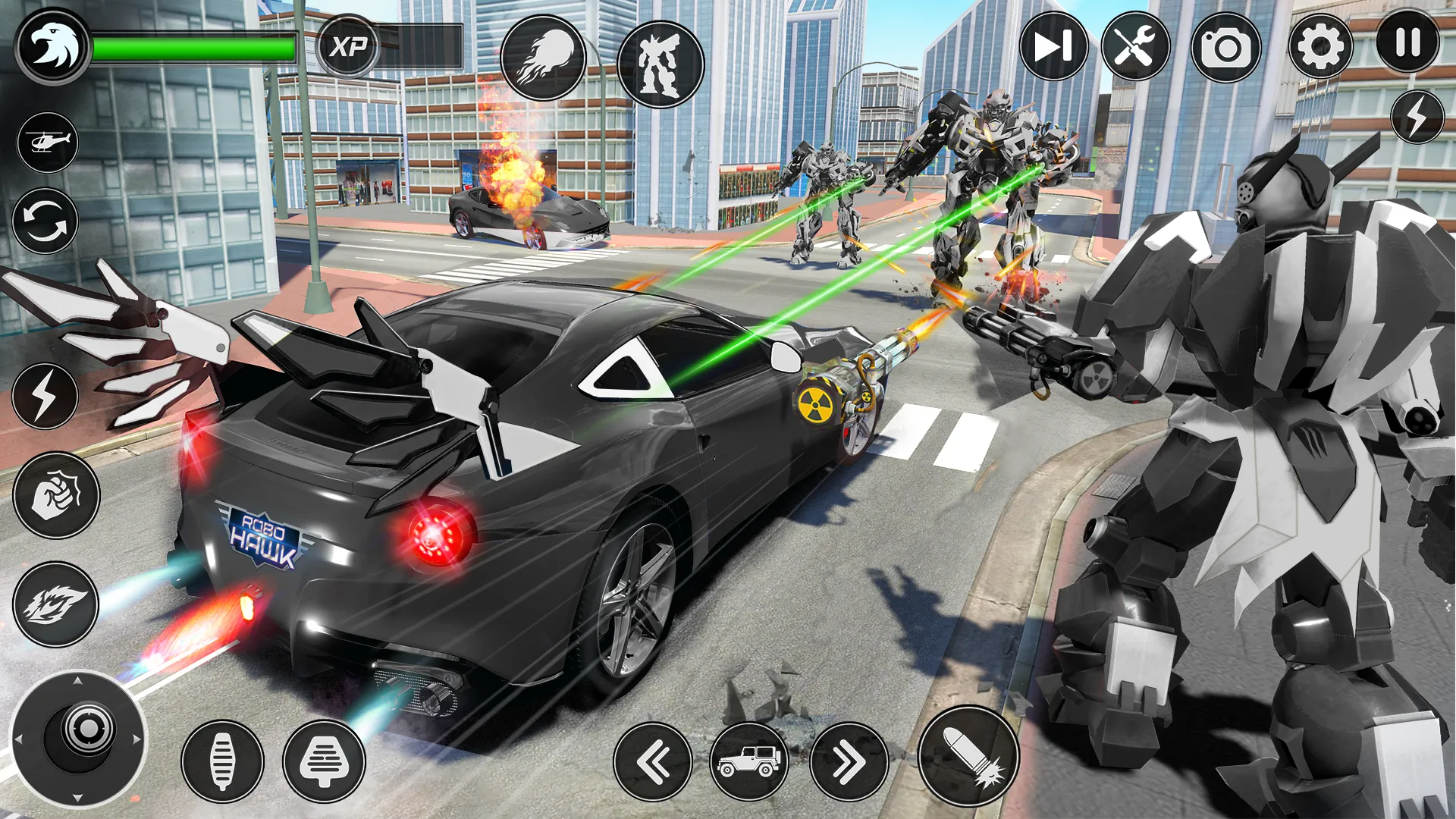 Flying Hawk Robot Car Games | Indus Appstore | Screenshot
