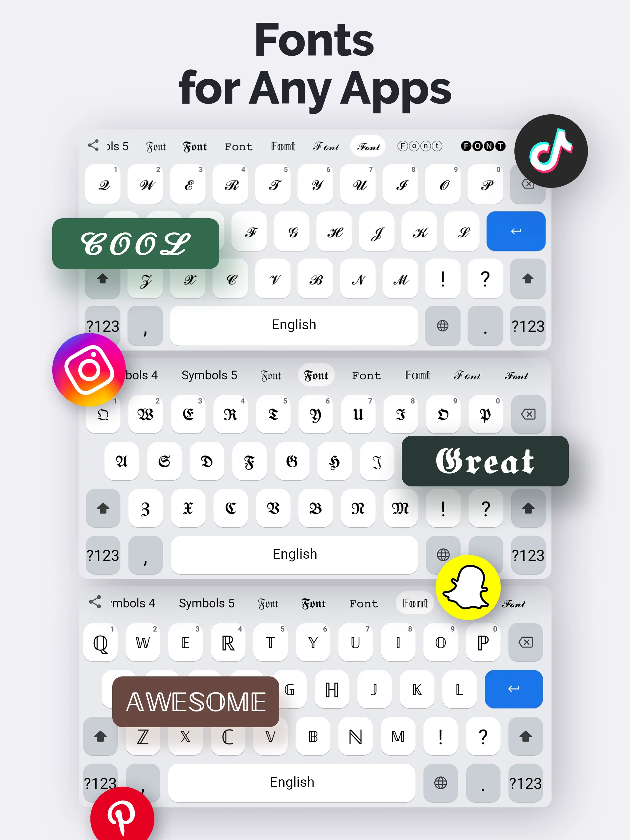Fonts Art: Cute Keyboard Font | Indus Appstore | Screenshot