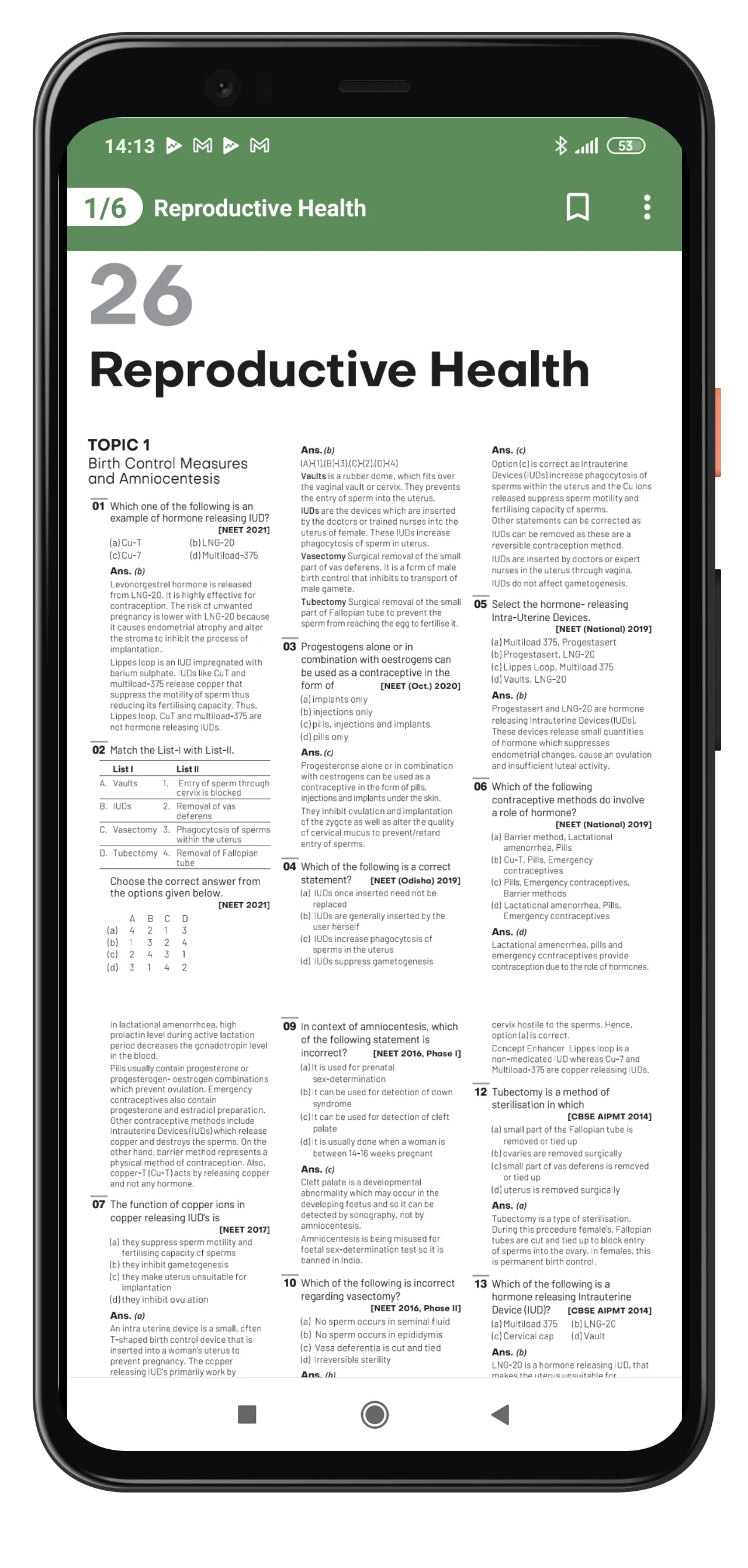 BIOLOGY - NEET PAST YEAR PAPER | Indus Appstore | Screenshot