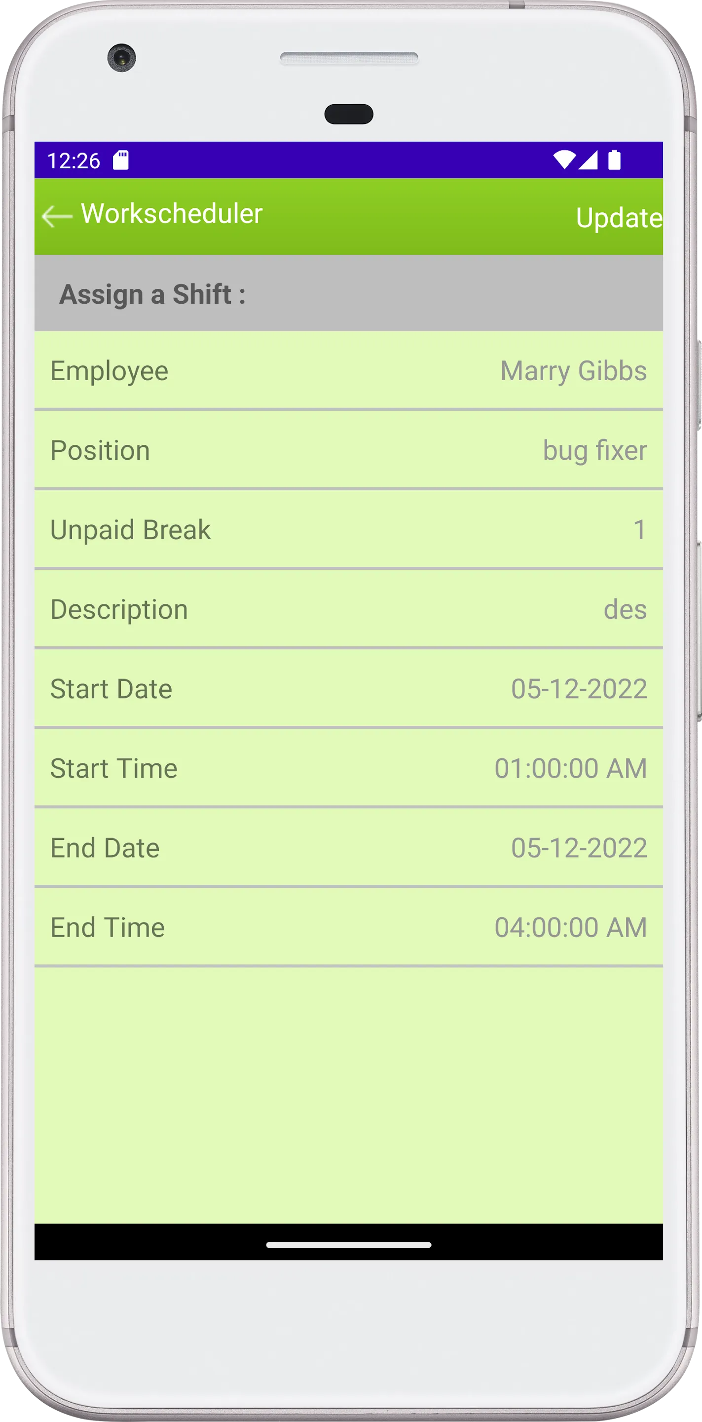 Work Schedule Maker | Indus Appstore | Screenshot