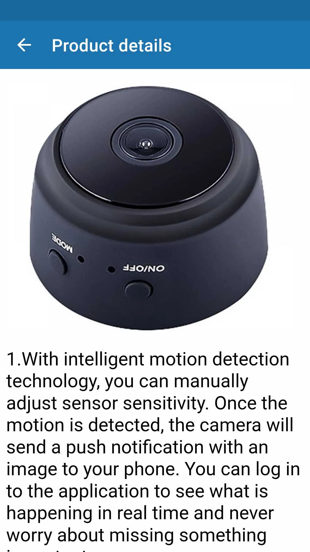 A9 Mini Wifi HD Camera Guide | Indus Appstore | Screenshot