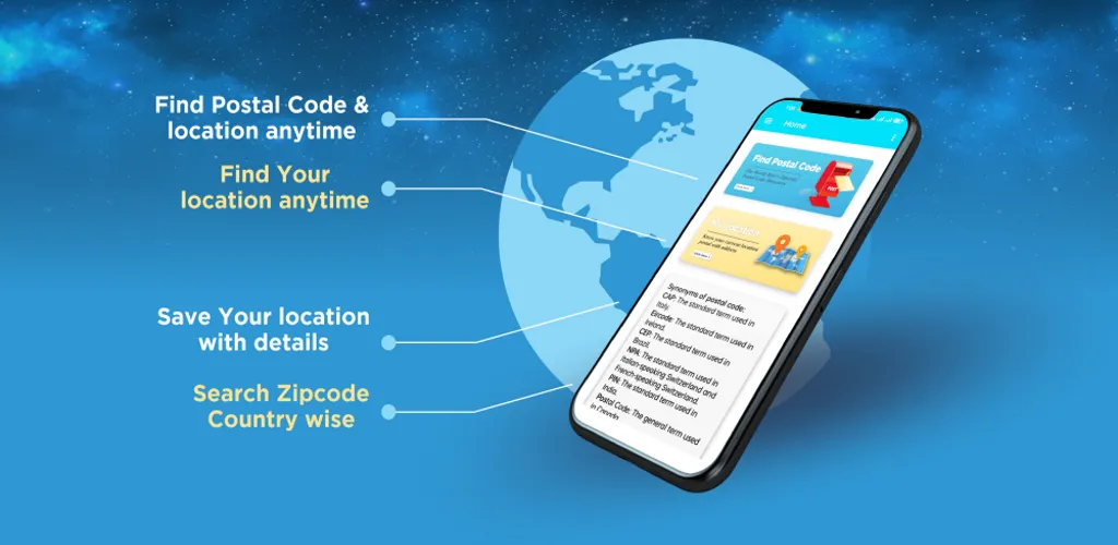 Zip code, Postal code Postcode | Indus Appstore | Screenshot