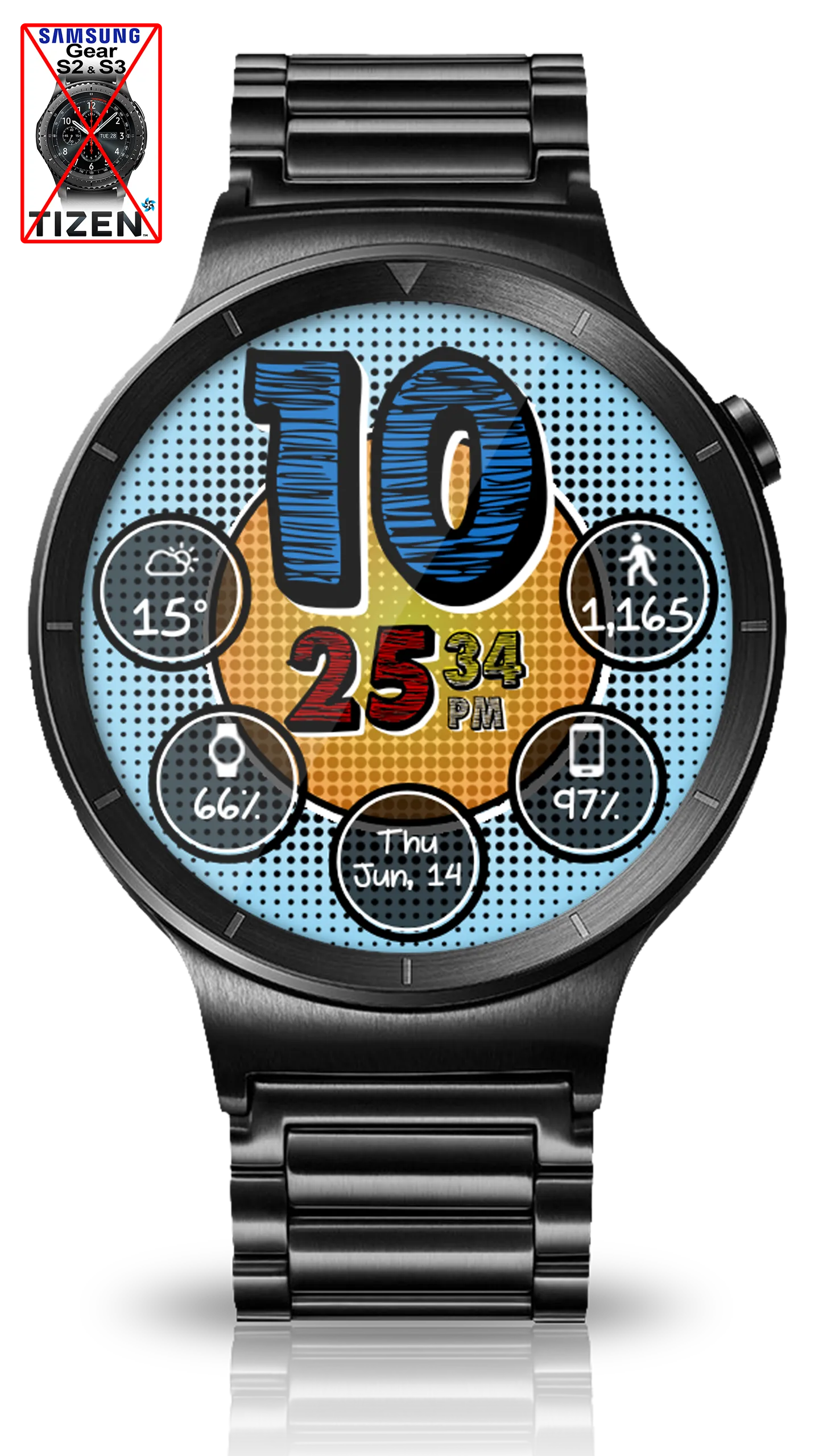 Retro Pop HD Watch Face | Indus Appstore | Screenshot