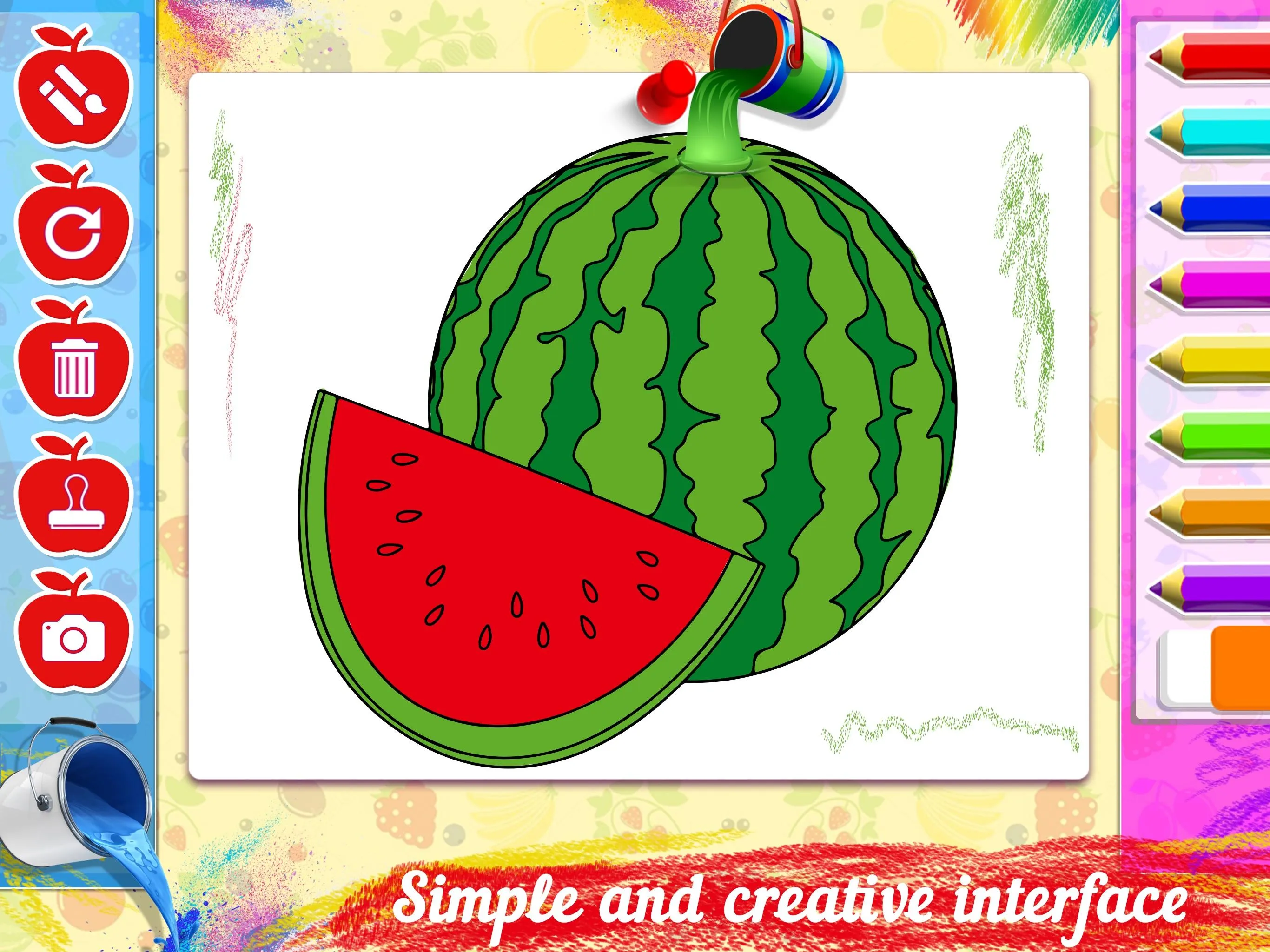 Drawing populer fruits for kid | Indus Appstore | Screenshot