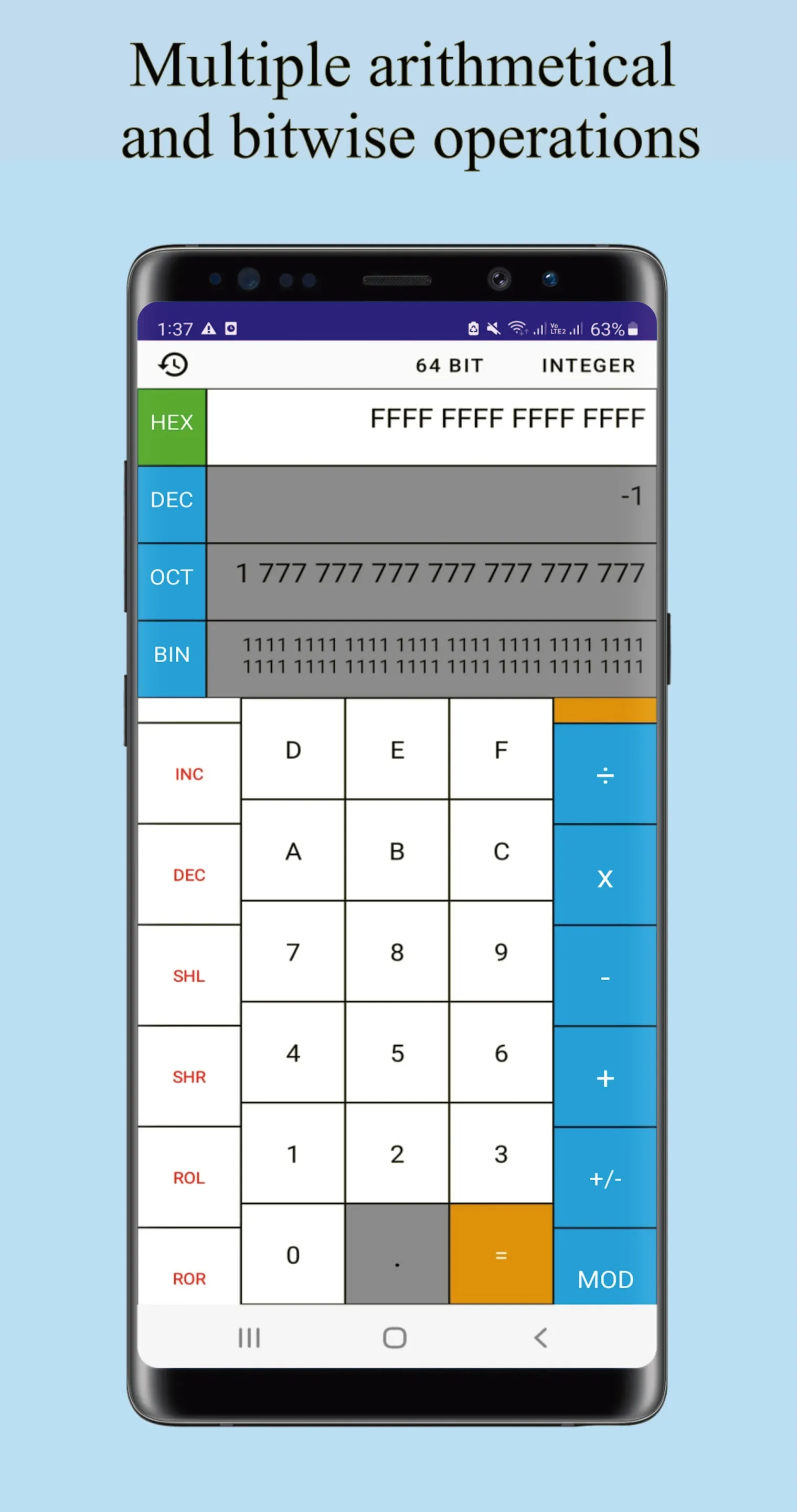 Programmer Calculator | Indus Appstore | Screenshot