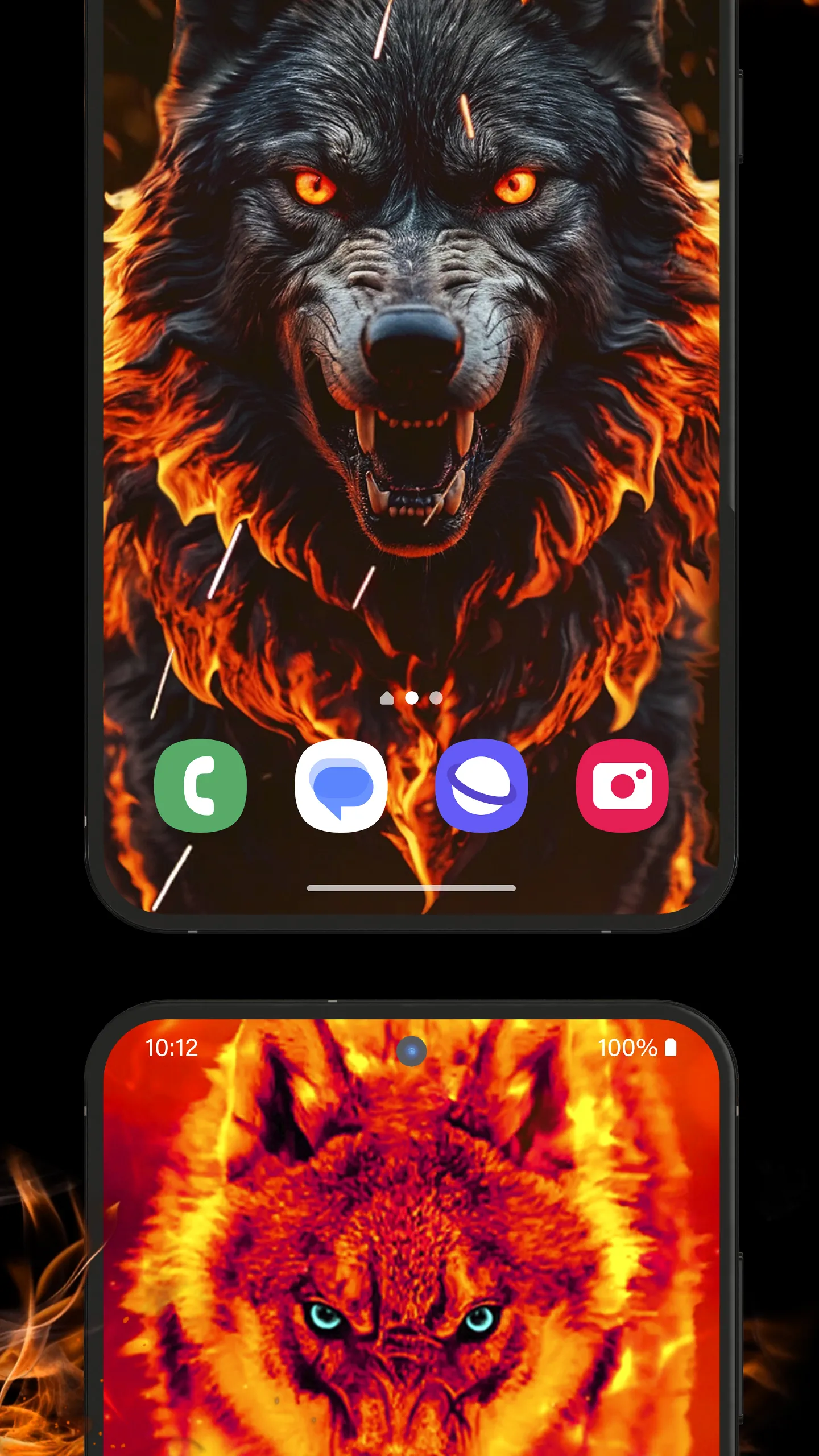 Fire Wallpaper Theme Lone Wolf | Indus Appstore | Screenshot