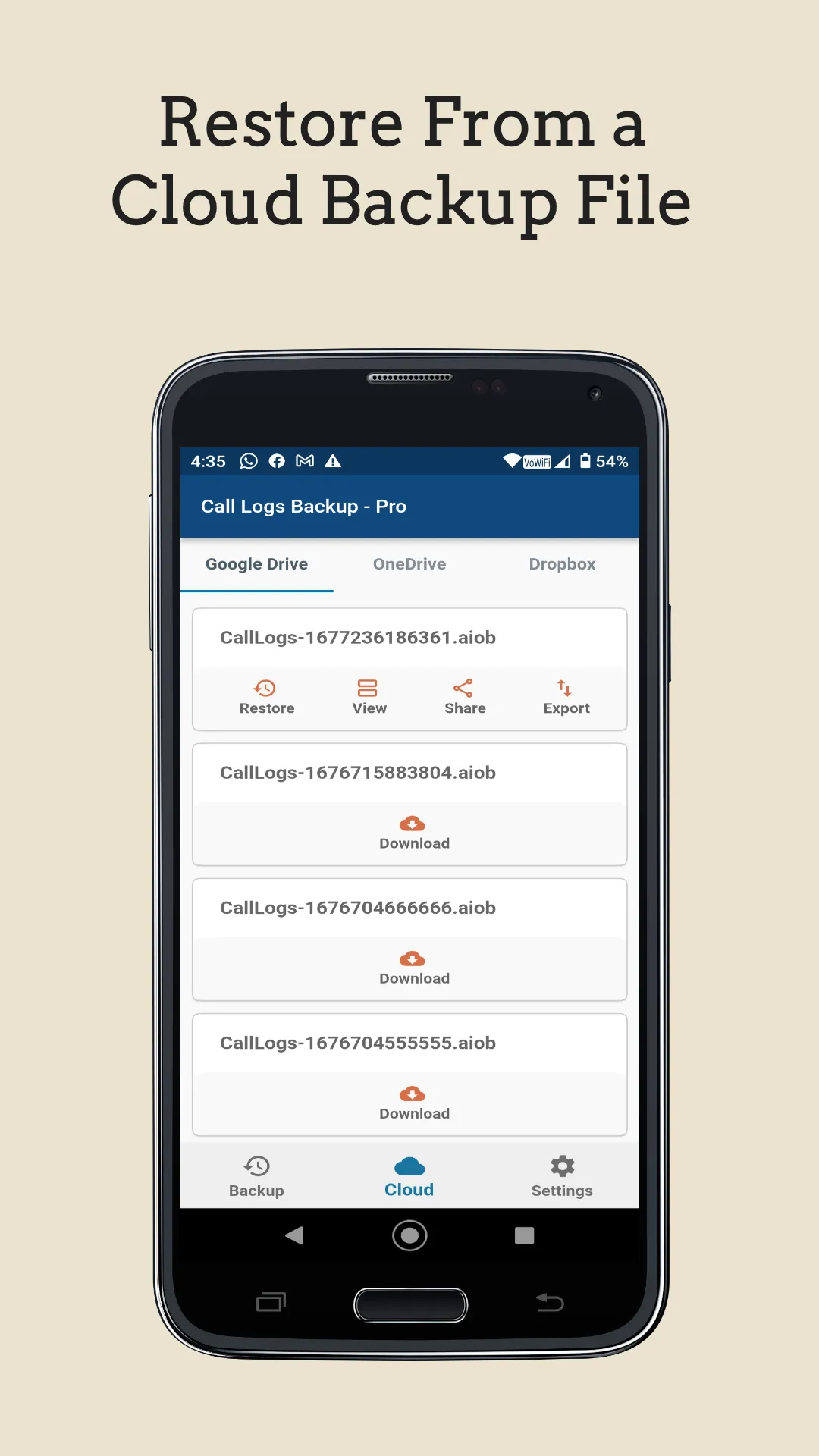 Call Logs Backup | Indus Appstore | Screenshot