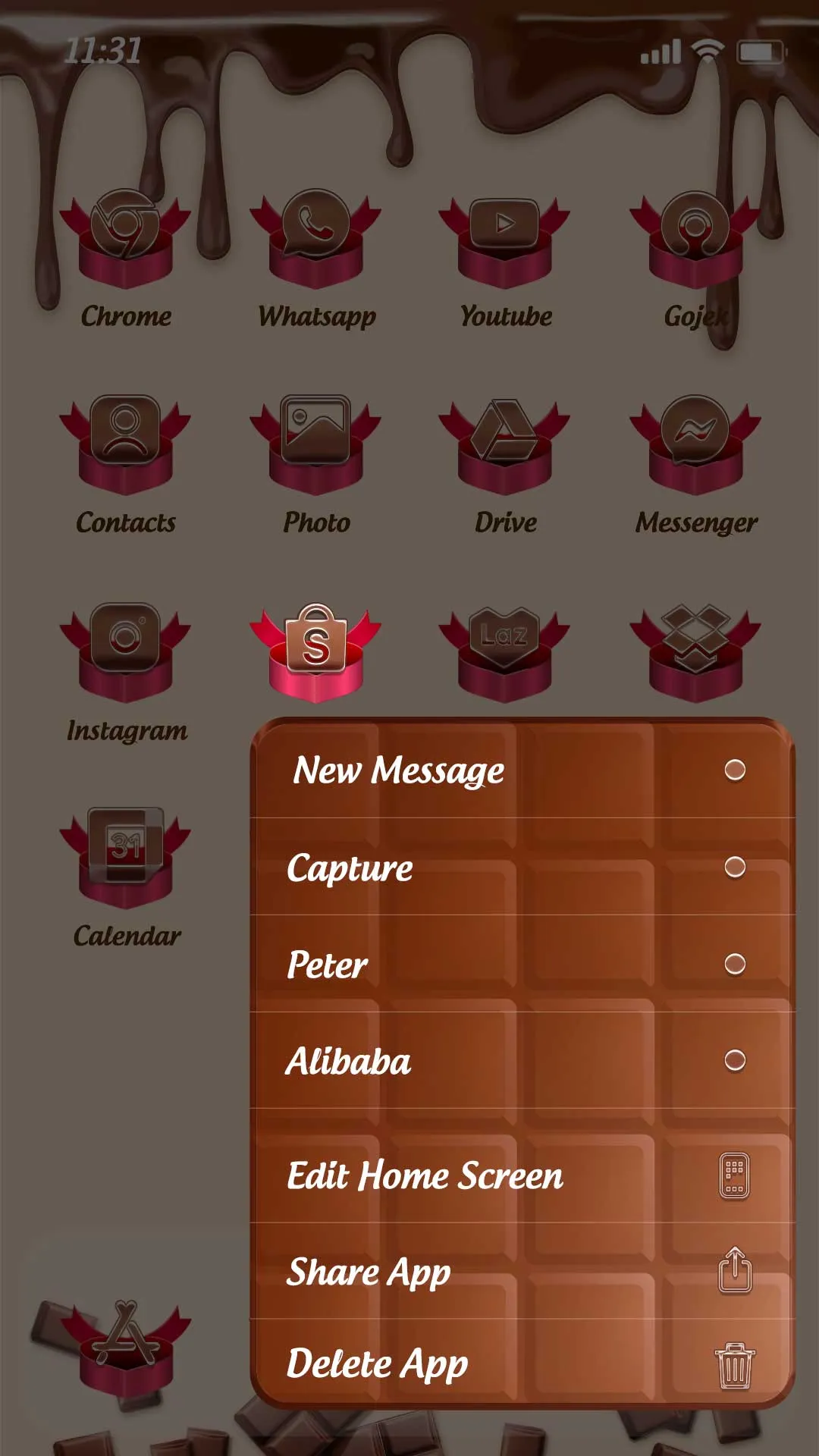 Wow Valentine Chocolate Theme | Indus Appstore | Screenshot