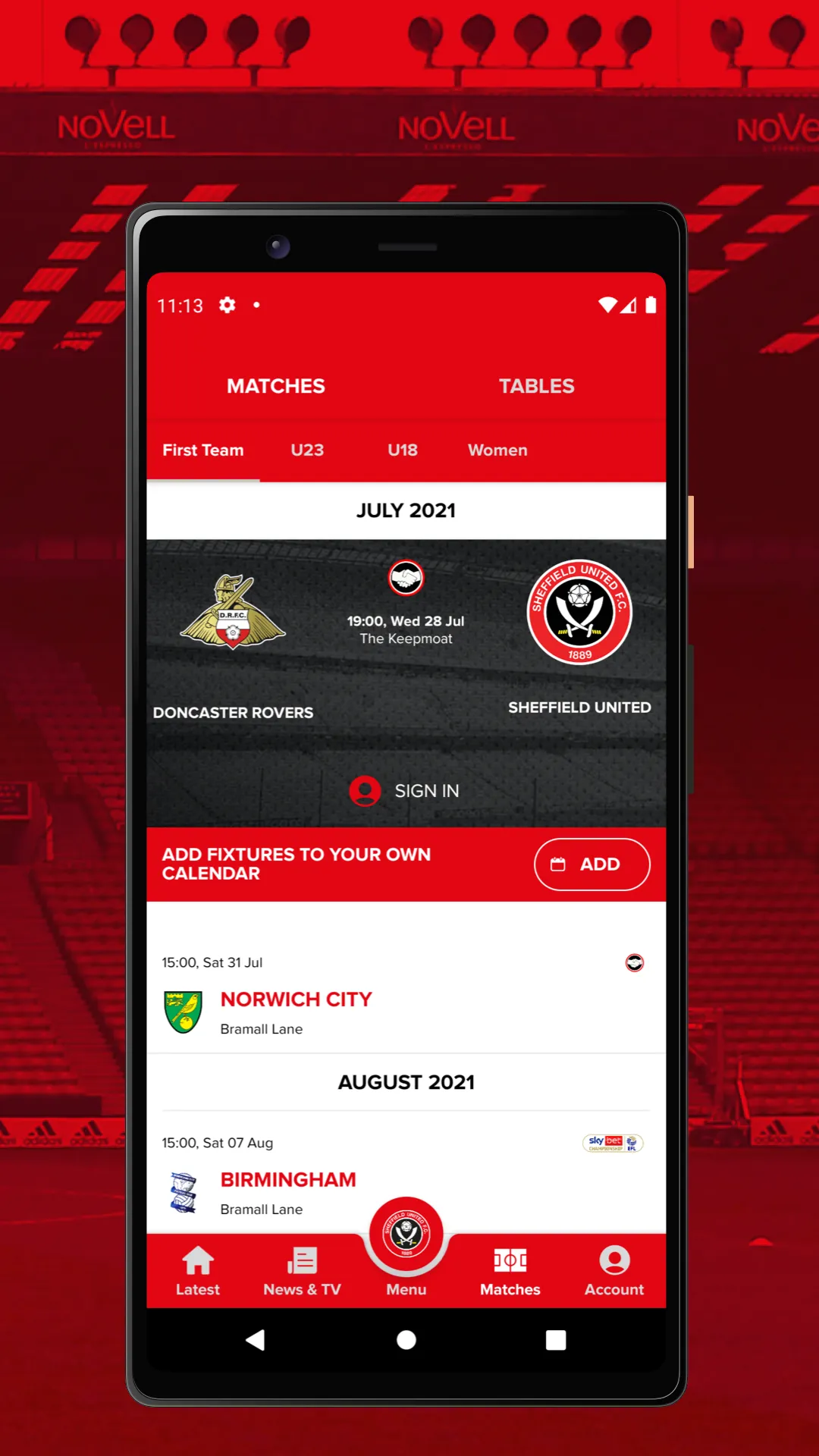 Sheffield United Official App | Indus Appstore | Screenshot