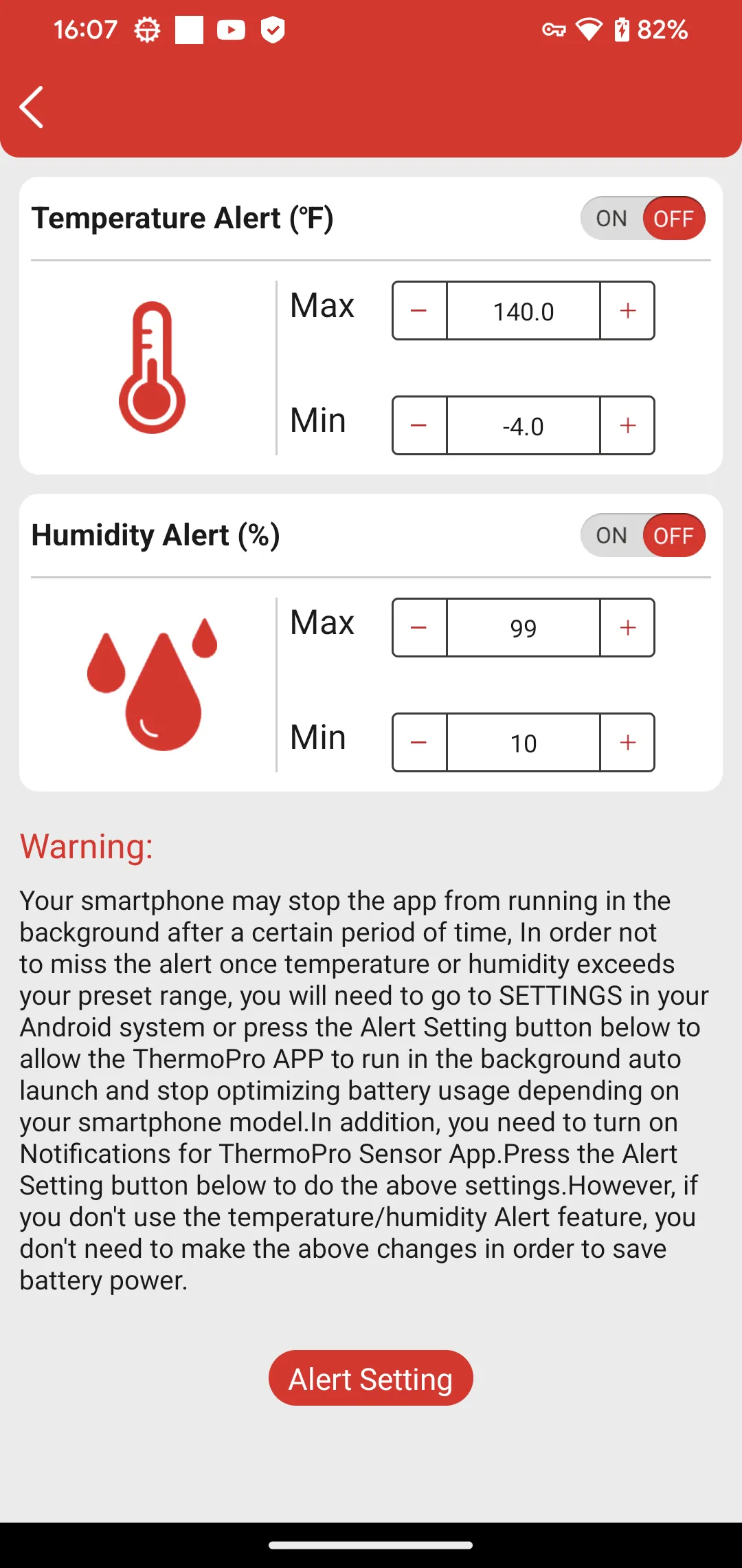 ThermoPro Sensor | Indus Appstore | Screenshot