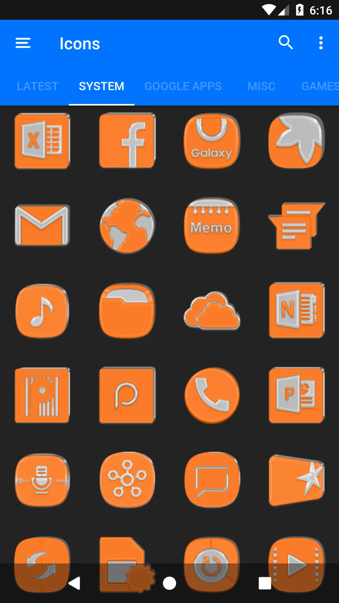 Bright Orange Icon Pack | Indus Appstore | Screenshot