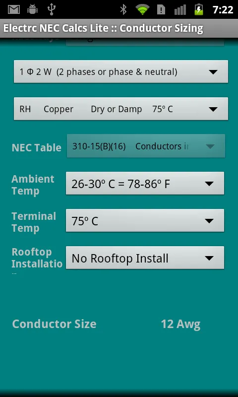 Electrc NEC Calcs Lite | Indus Appstore | Screenshot