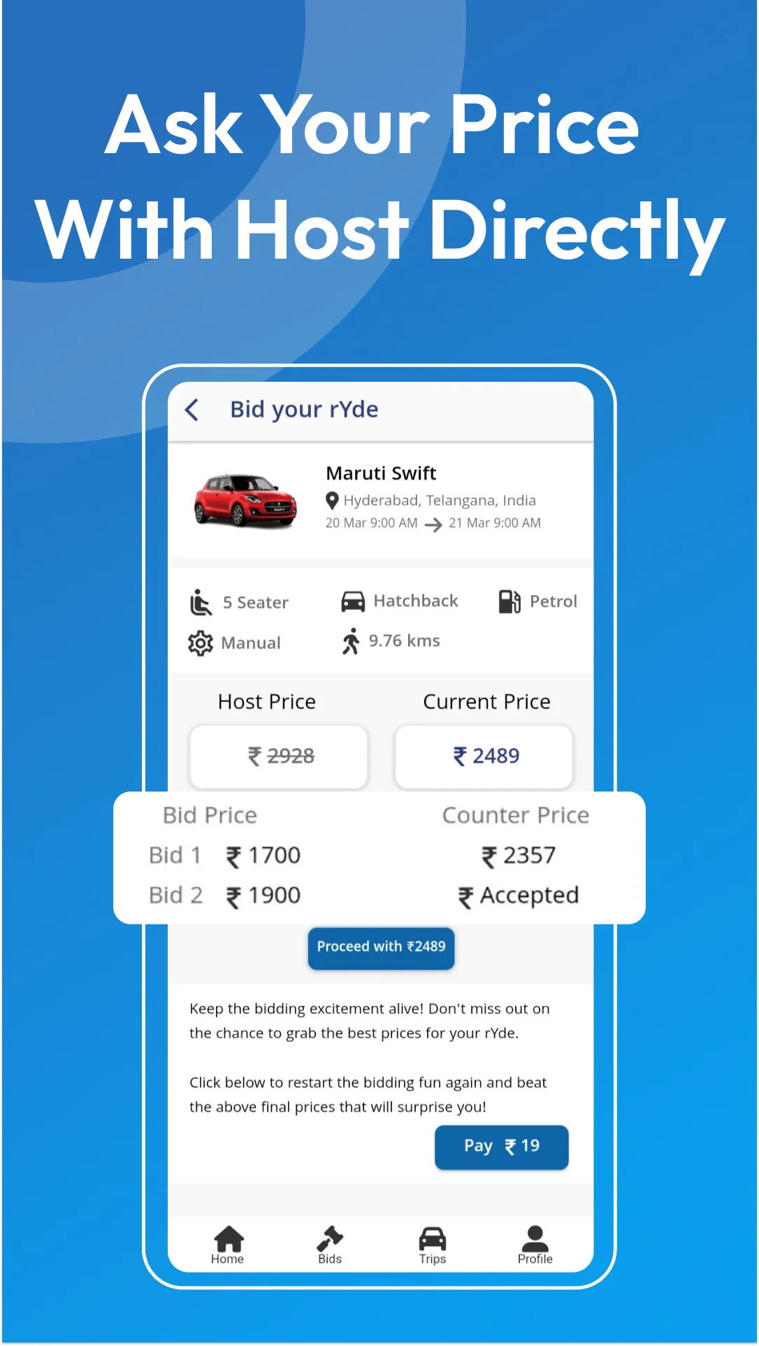 BidrYde - Self Drive Cars | Indus Appstore | Screenshot