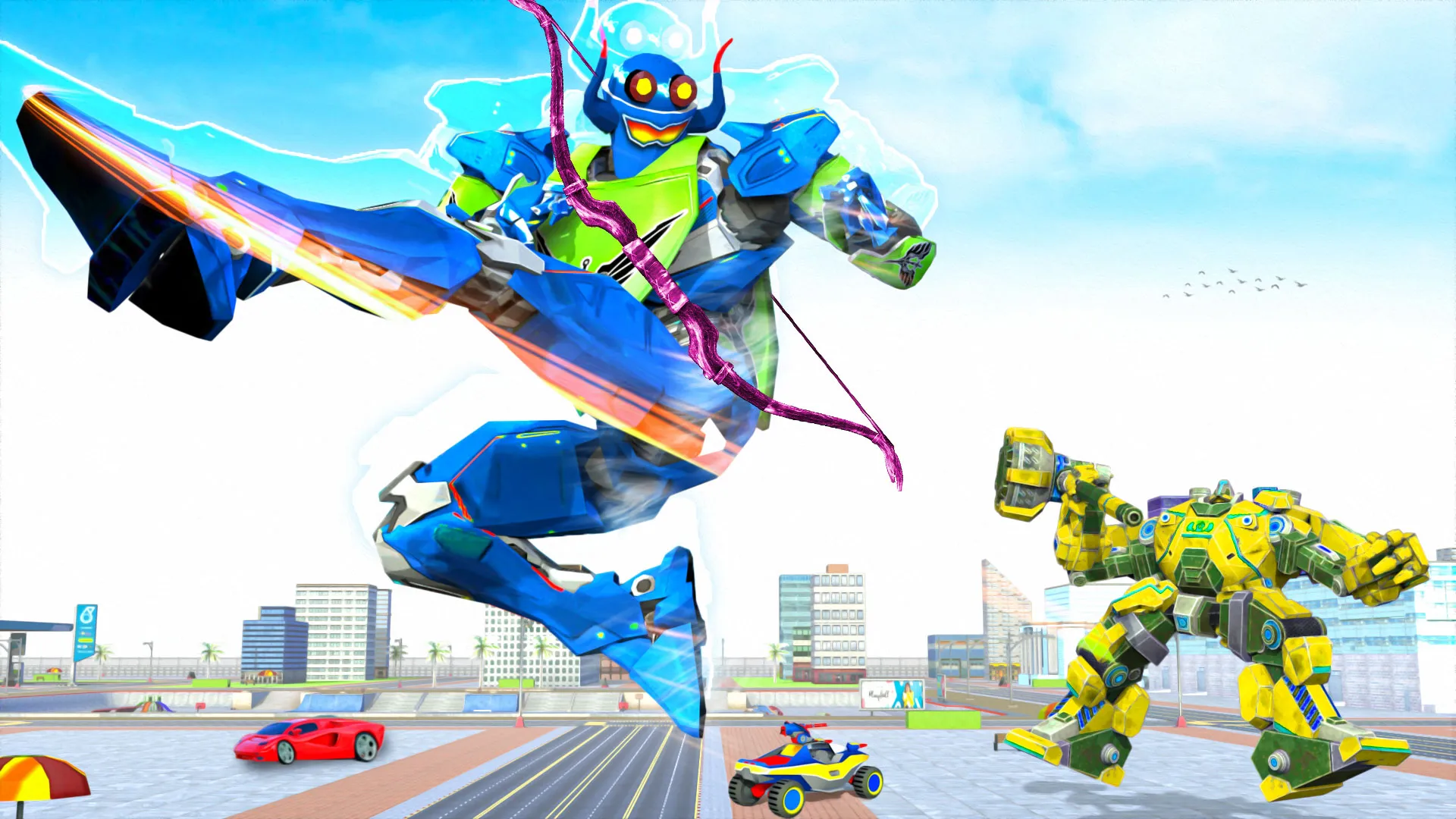 Archery king, Fly Bus Robot 3d | Indus Appstore | Screenshot