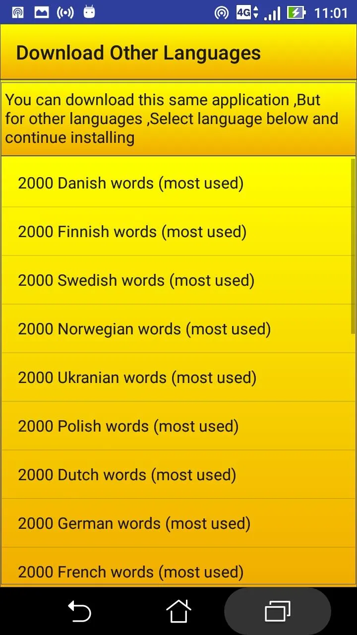 2000 Korean Words (most used) | Indus Appstore | Screenshot