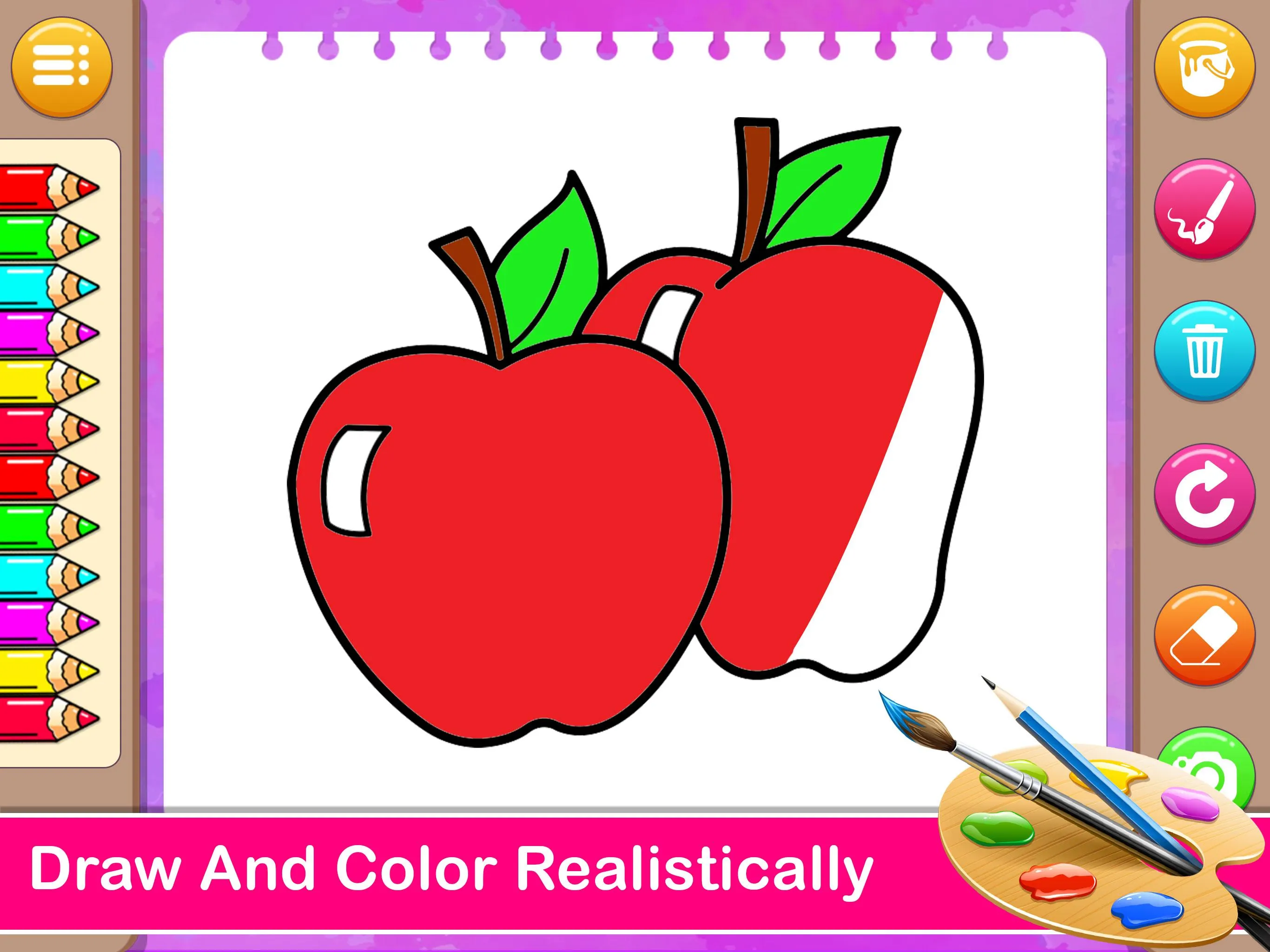 Fruits Coloring & Drawing Book | Indus Appstore | Screenshot