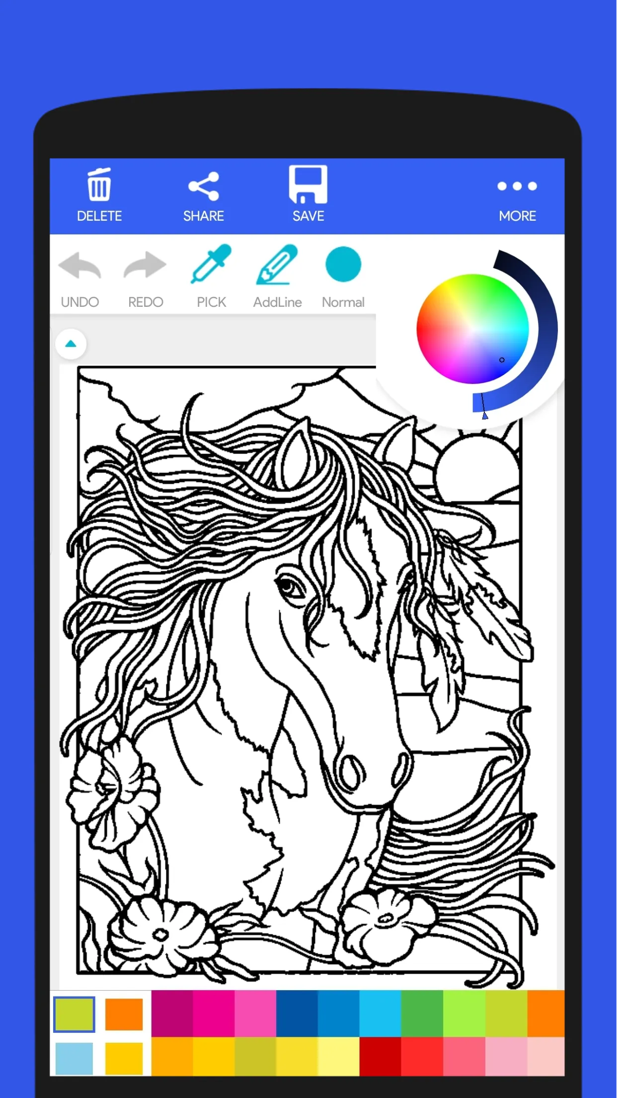 ColorFun: Horses Coloring Book | Indus Appstore | Screenshot