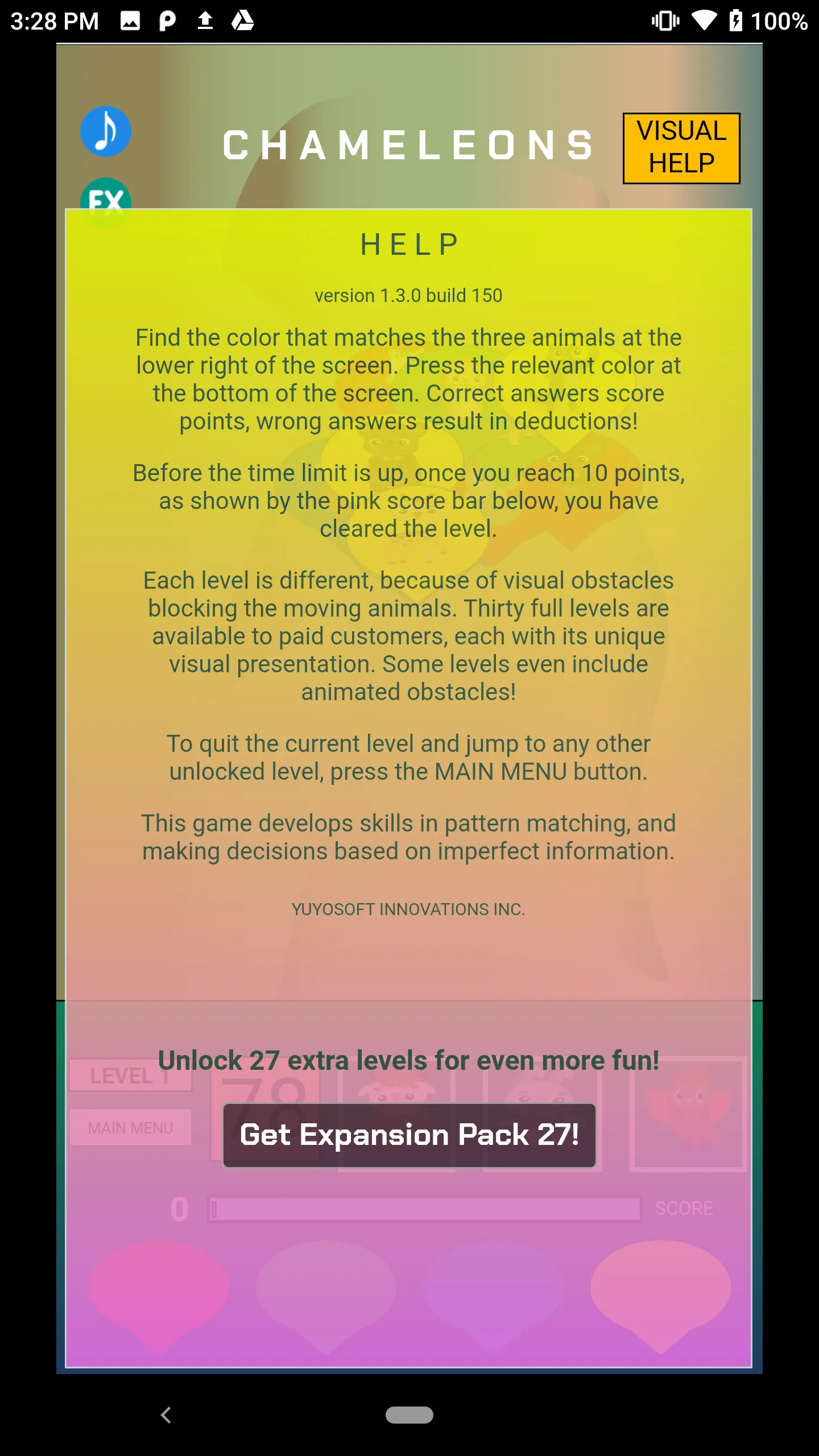 Chameleon Pattern Match Game | Indus Appstore | Screenshot