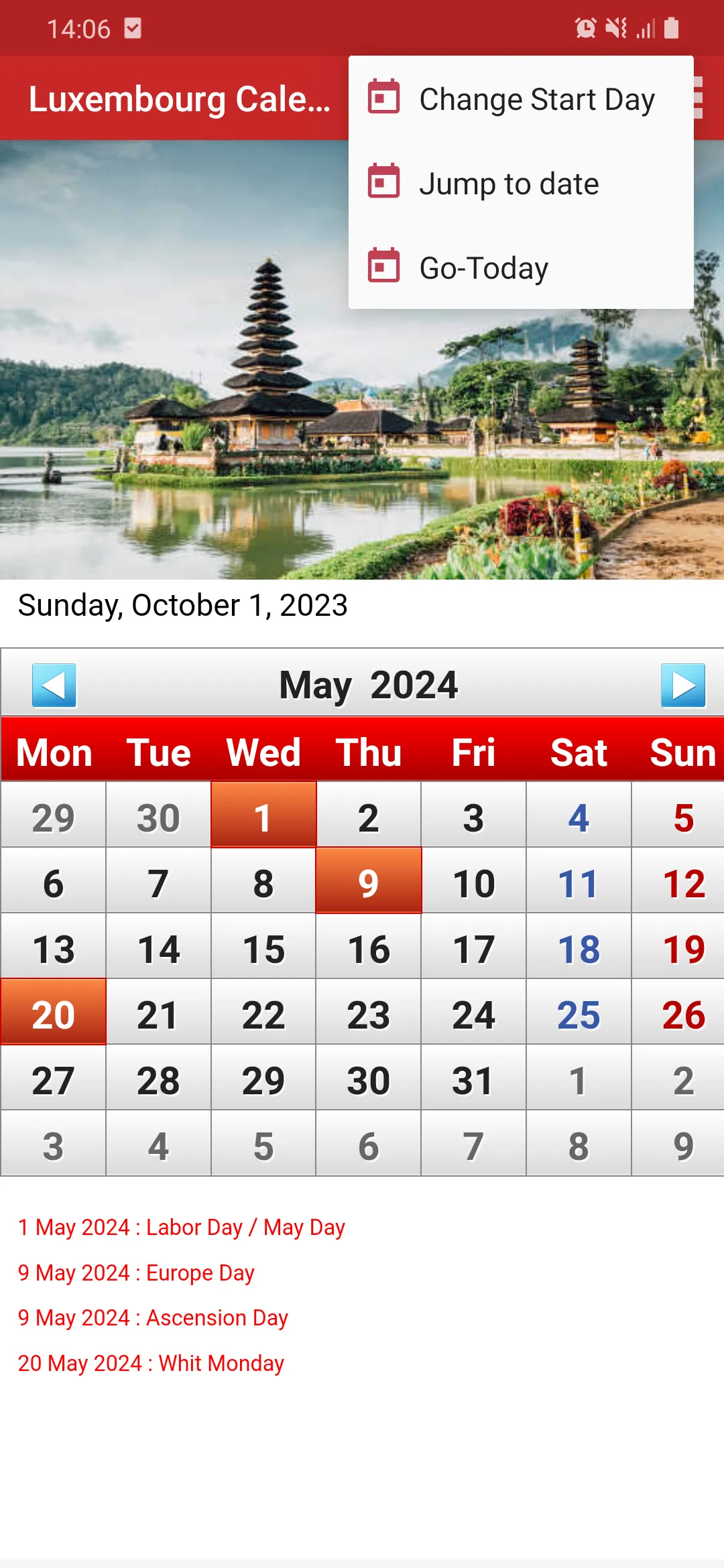 Luxembourg Calendar 2025 | Indus Appstore | Screenshot