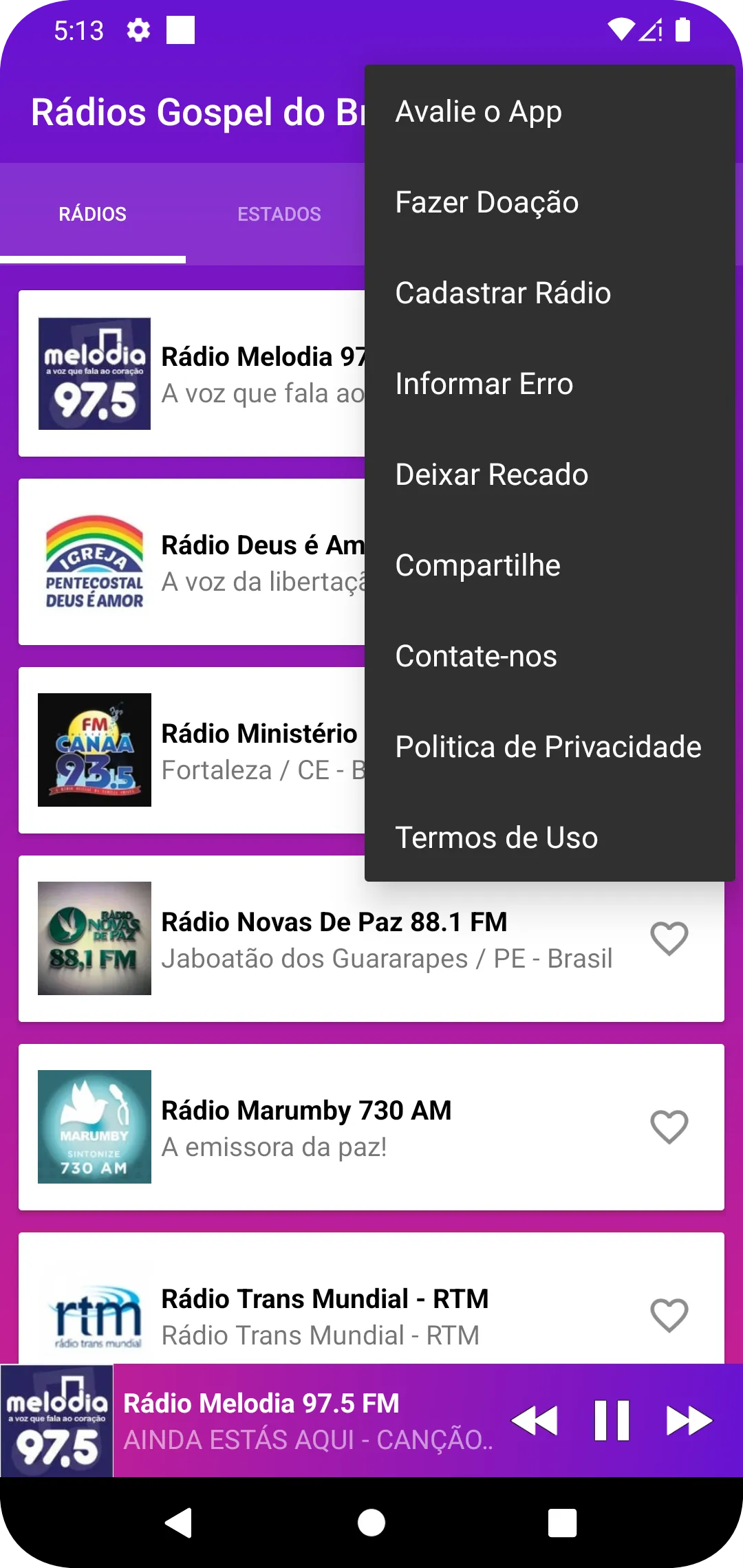 Ouvir Rádios Gospel do Brasil | Indus Appstore | Screenshot