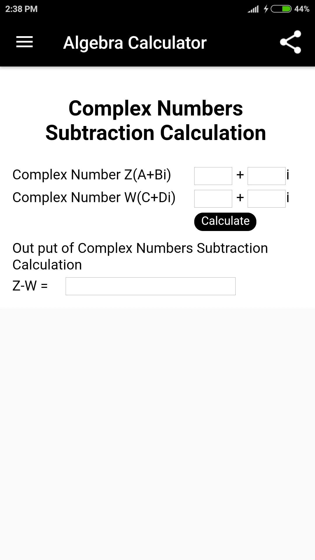 Algebra Calculator | Indus Appstore | Screenshot