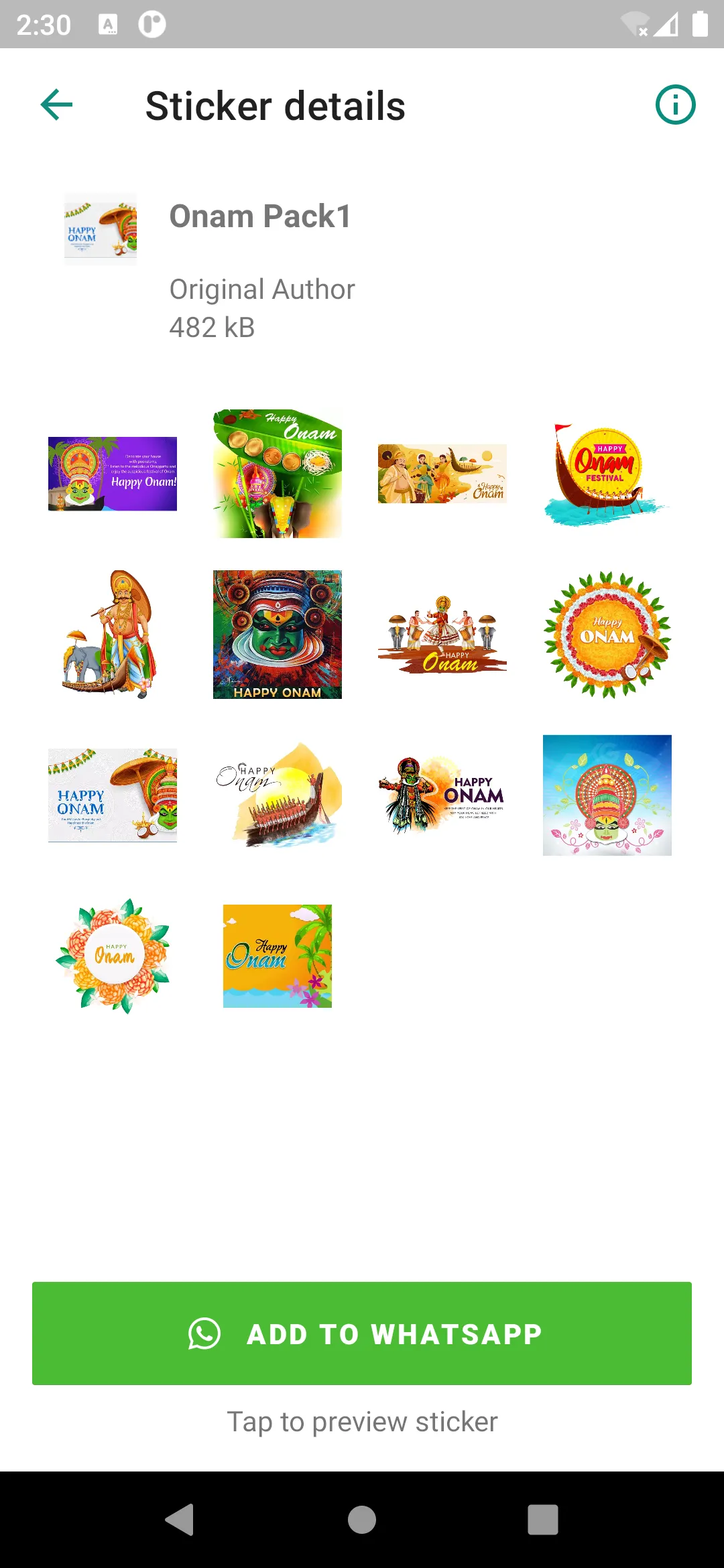 Onam Stickers Pro | Indus Appstore | Screenshot