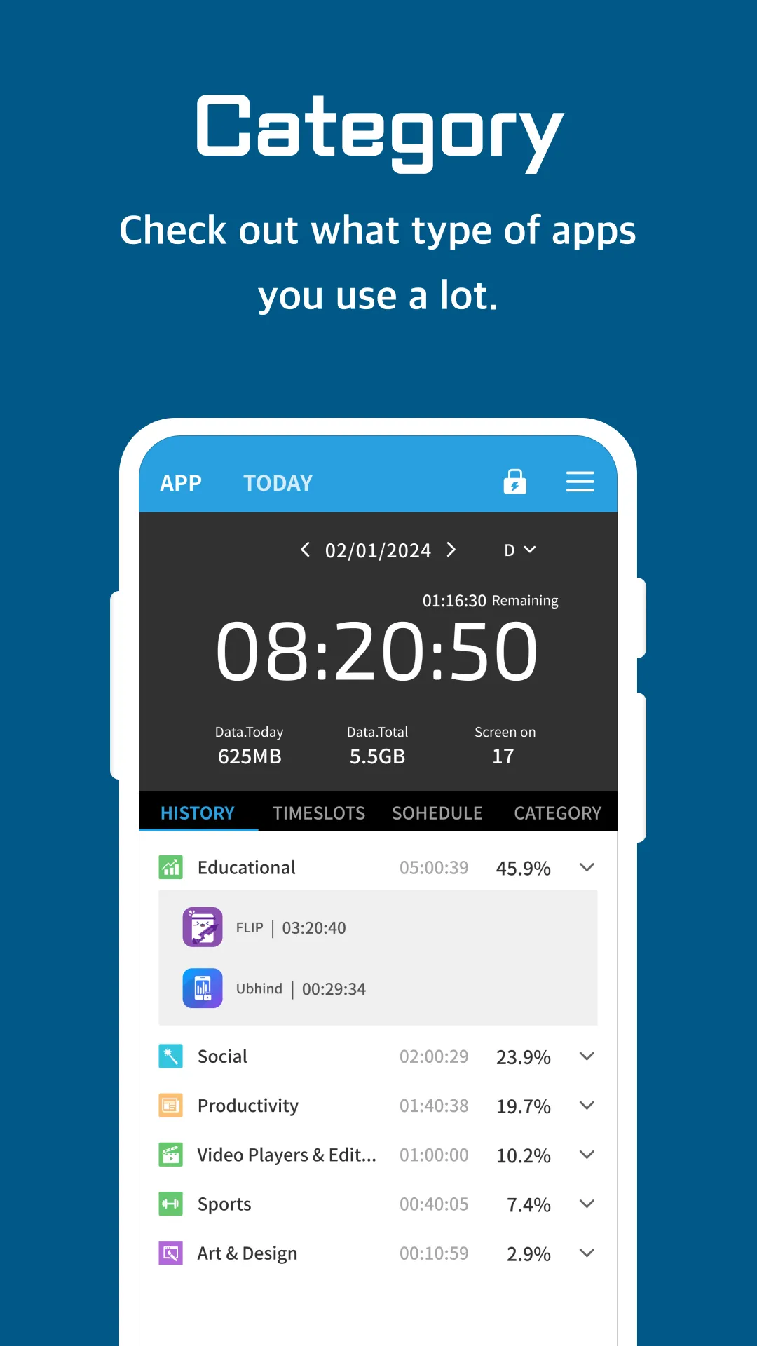 UBhind: Mobile Time Keeper | Indus Appstore | Screenshot