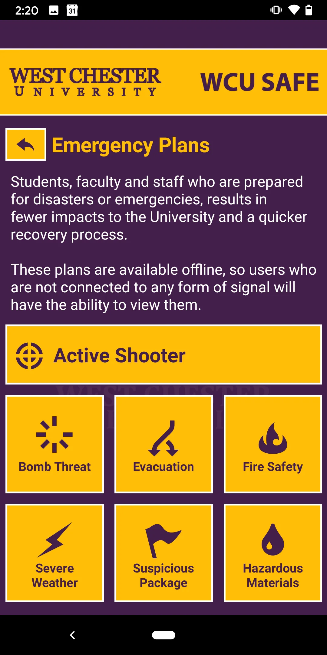 WCU SAFE | Indus Appstore | Screenshot