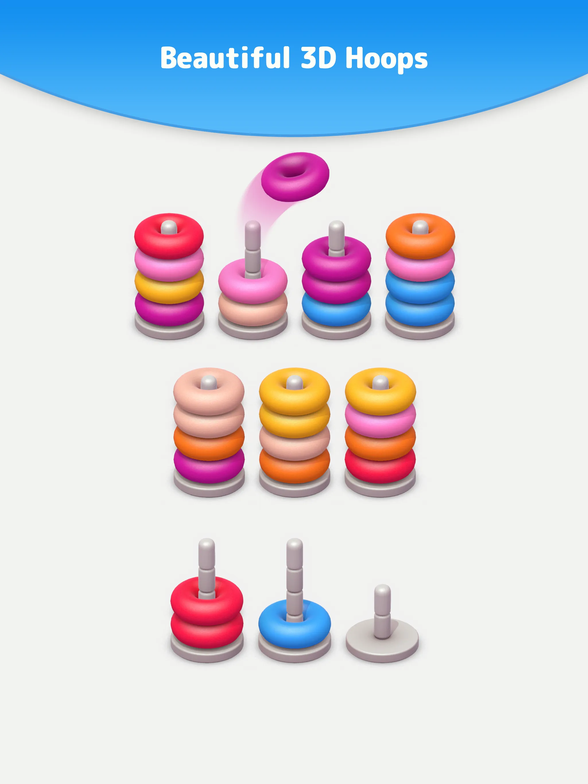 Color Sort 3D — Hoop Stack | Indus Appstore | Screenshot