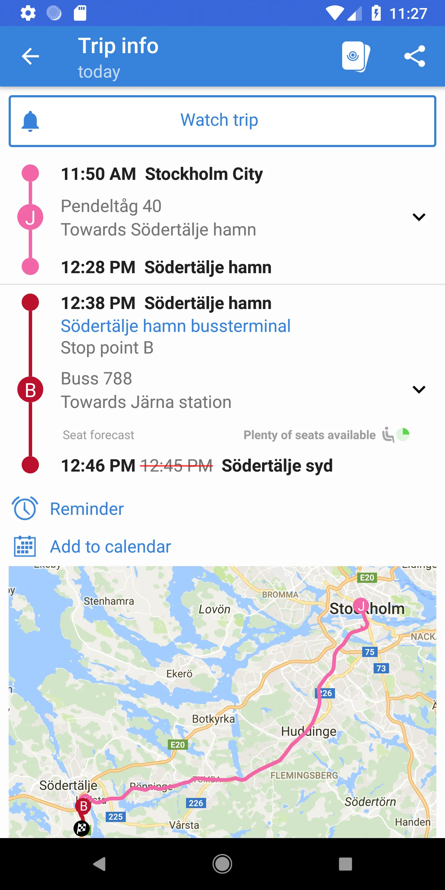 Res i STHLM: SL trip planner | Indus Appstore | Screenshot