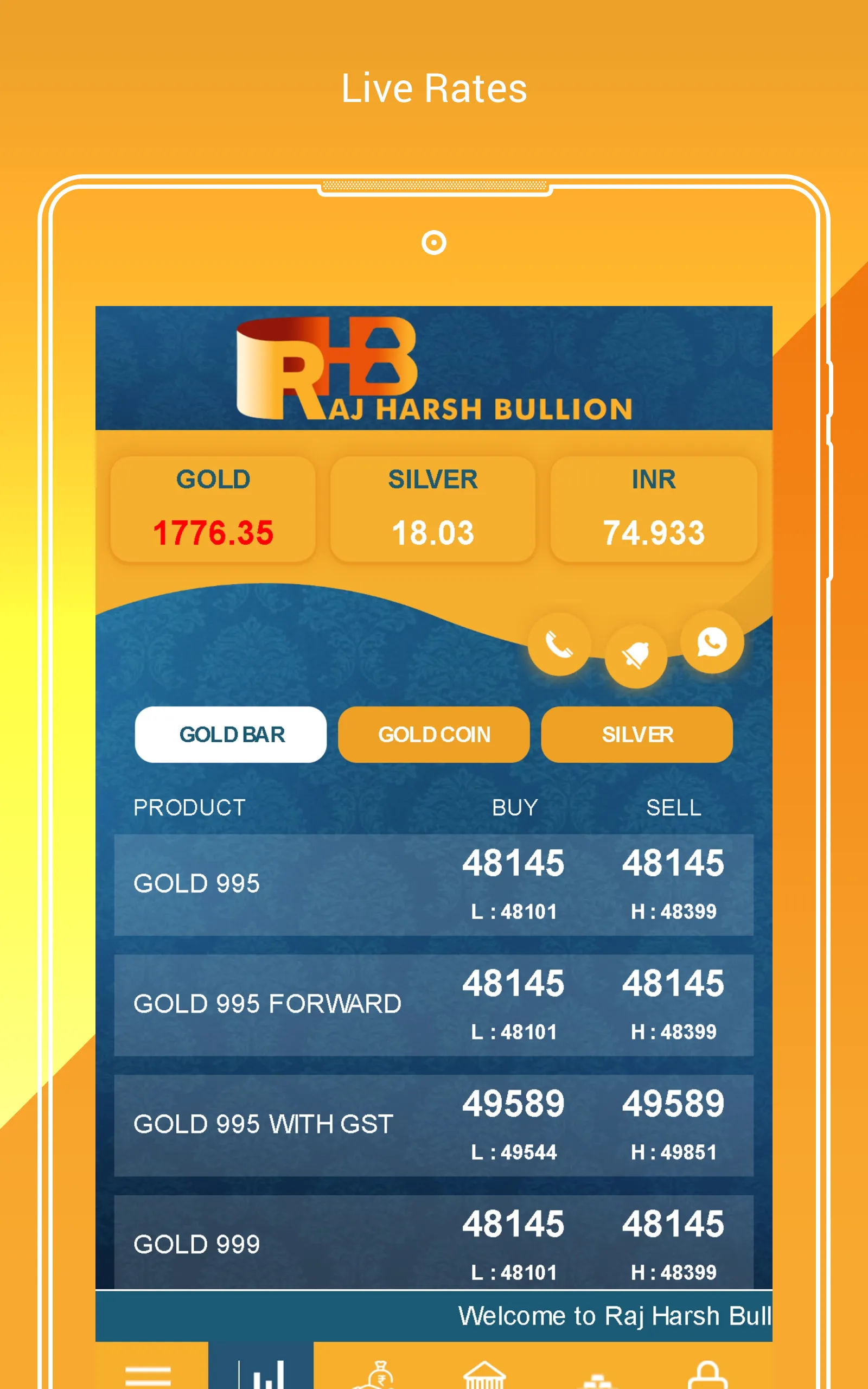 Raj Harsh Bullion | Indus Appstore | Screenshot