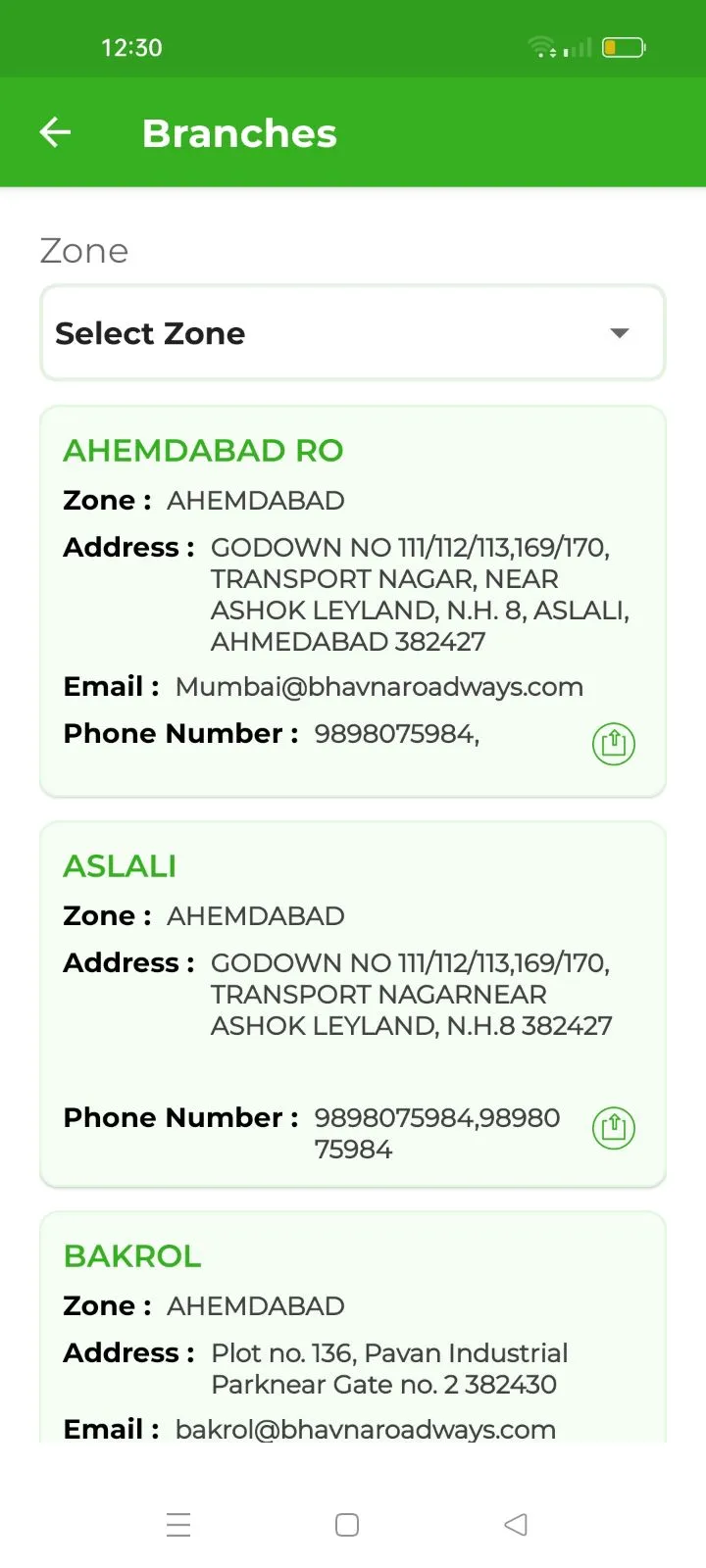 Bhavna Roadways | Indus Appstore | Screenshot