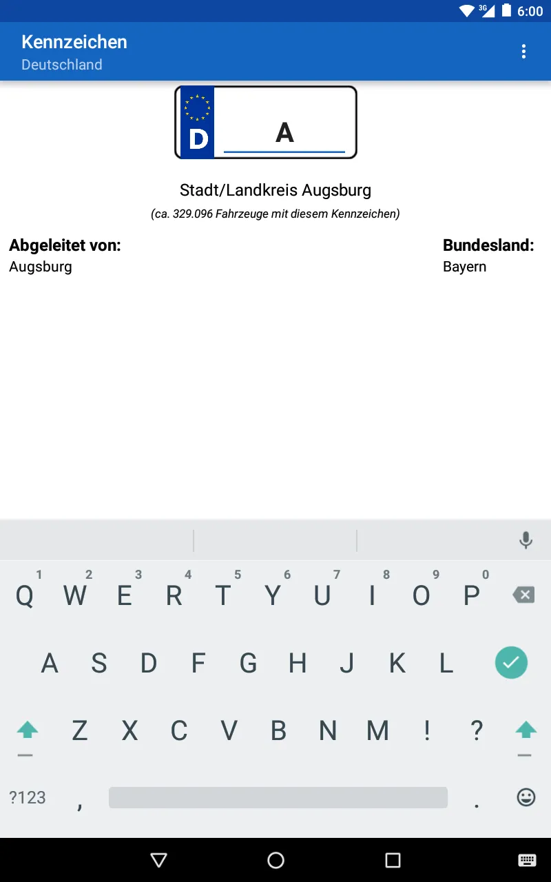Kennzeichen Deutschland | Indus Appstore | Screenshot