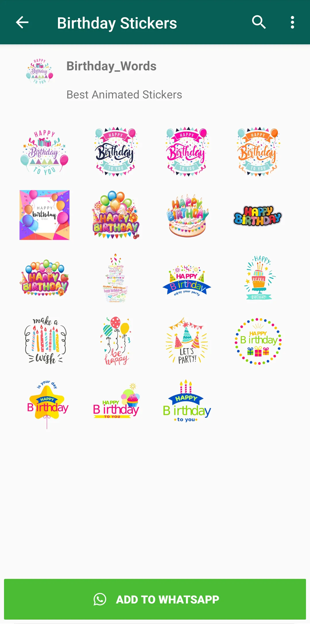 Happy Birthday Stickers | Indus Appstore | Screenshot