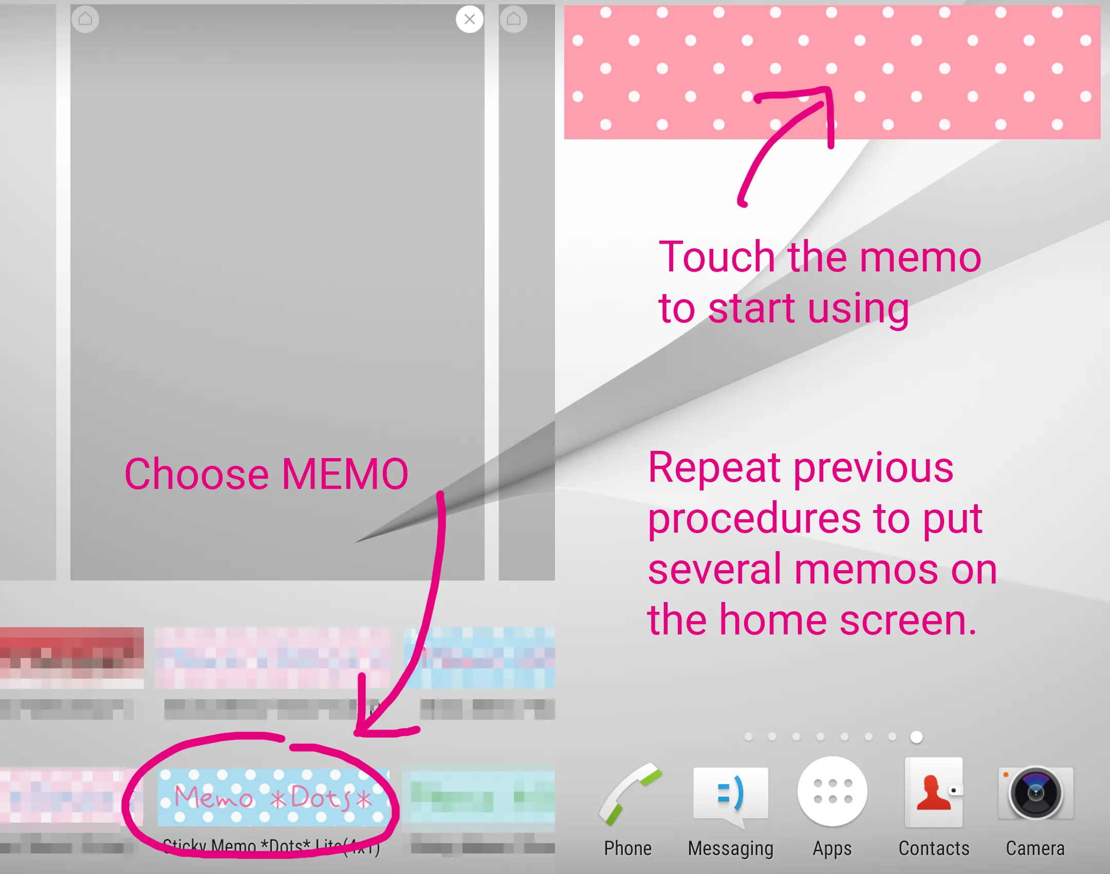 Sticky Memo Notepad *Dots* | Indus Appstore | Screenshot