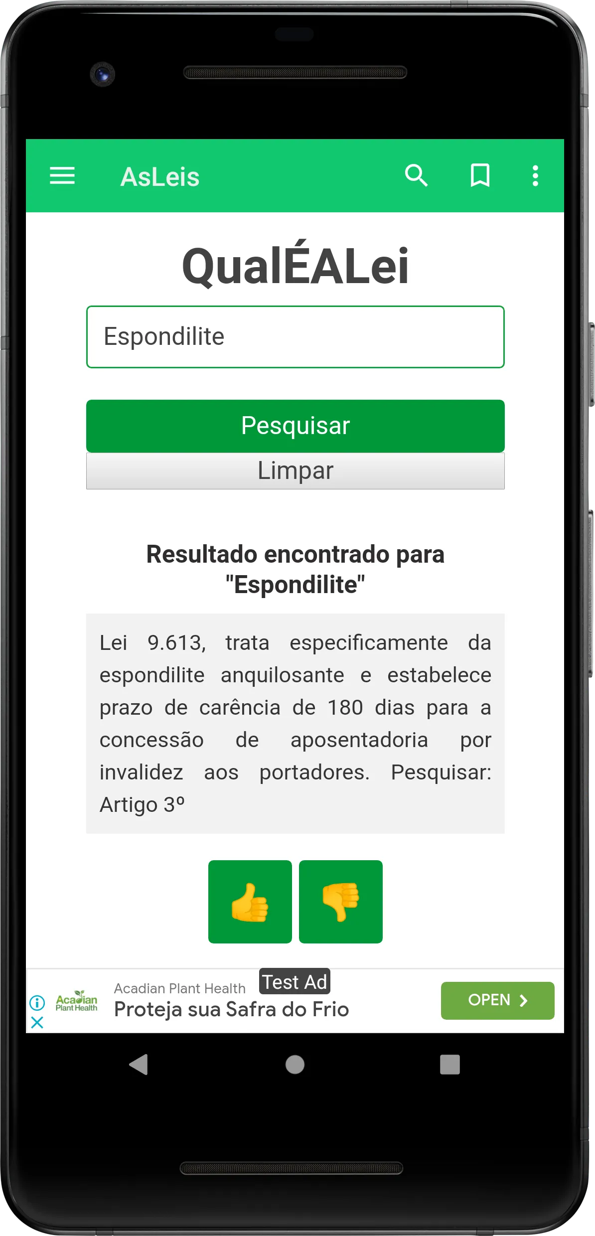 AsLeis - Legislação | Indus Appstore | Screenshot