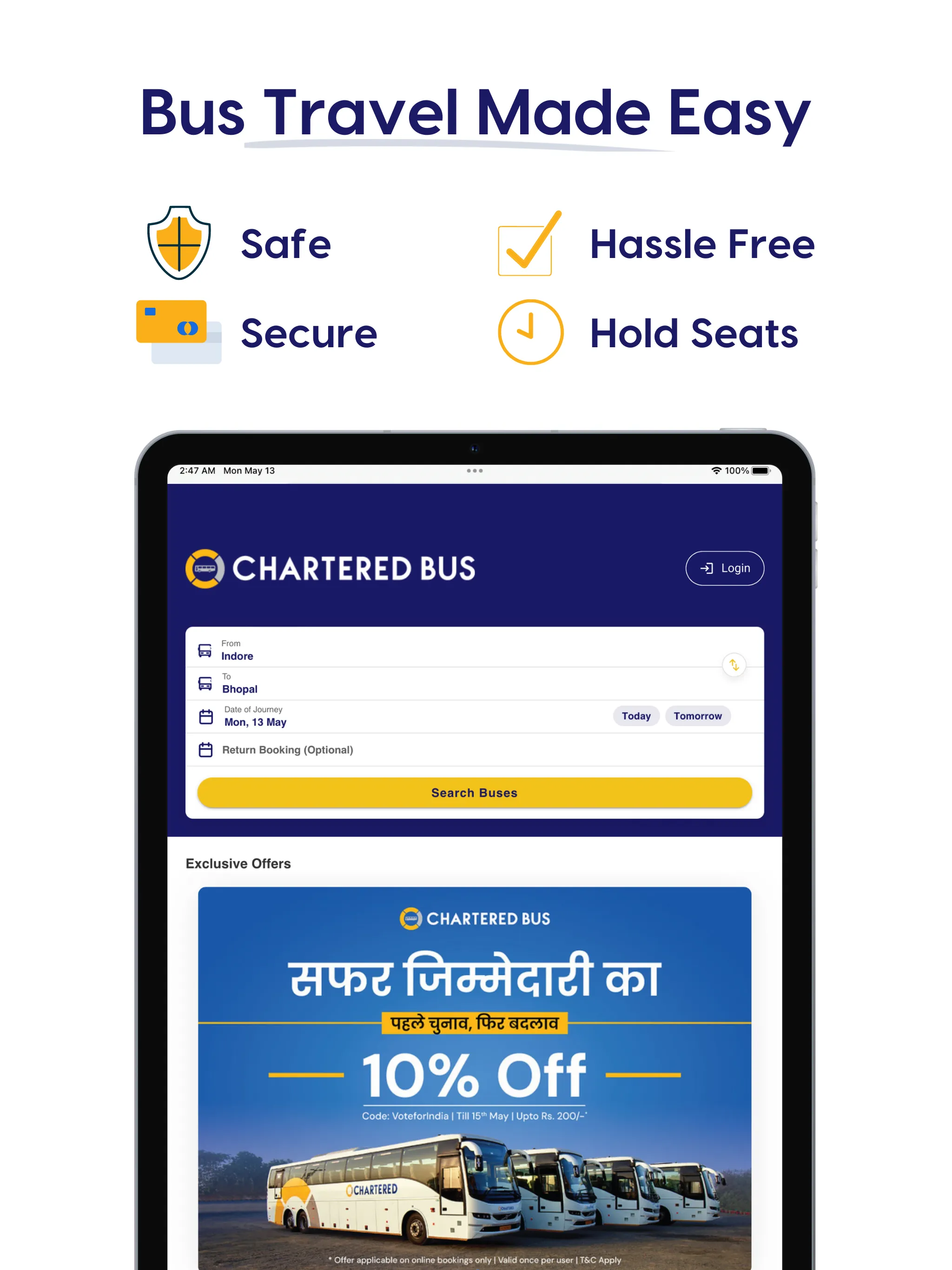 Chartered Bus | Indus Appstore | Screenshot