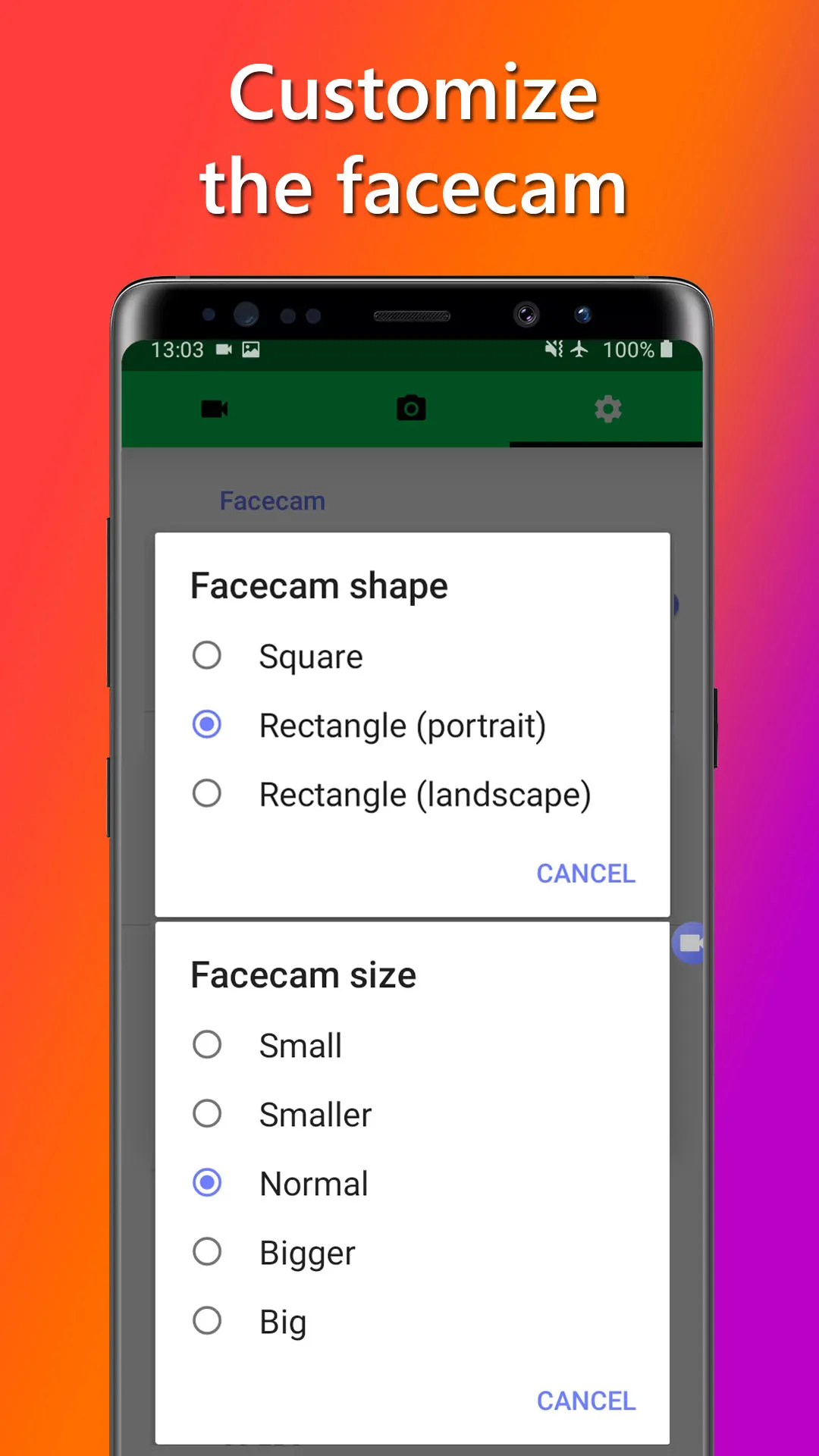 FaceCam Screen Recorder | Indus Appstore | Screenshot