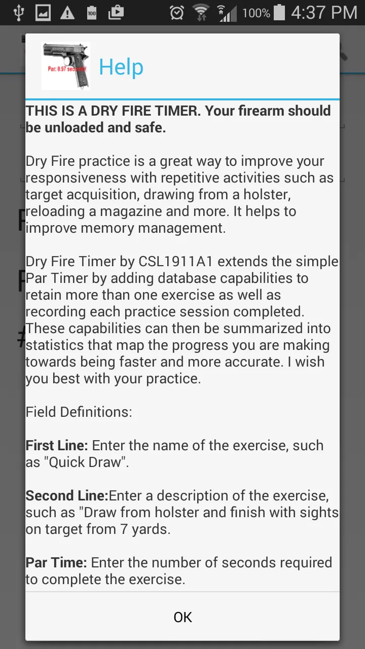 Dry Fire Par Time Tracker | Indus Appstore | Screenshot