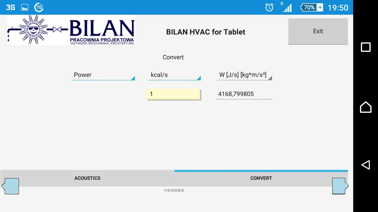 Bilan HVAC Simple for Tablet | Indus Appstore | Screenshot