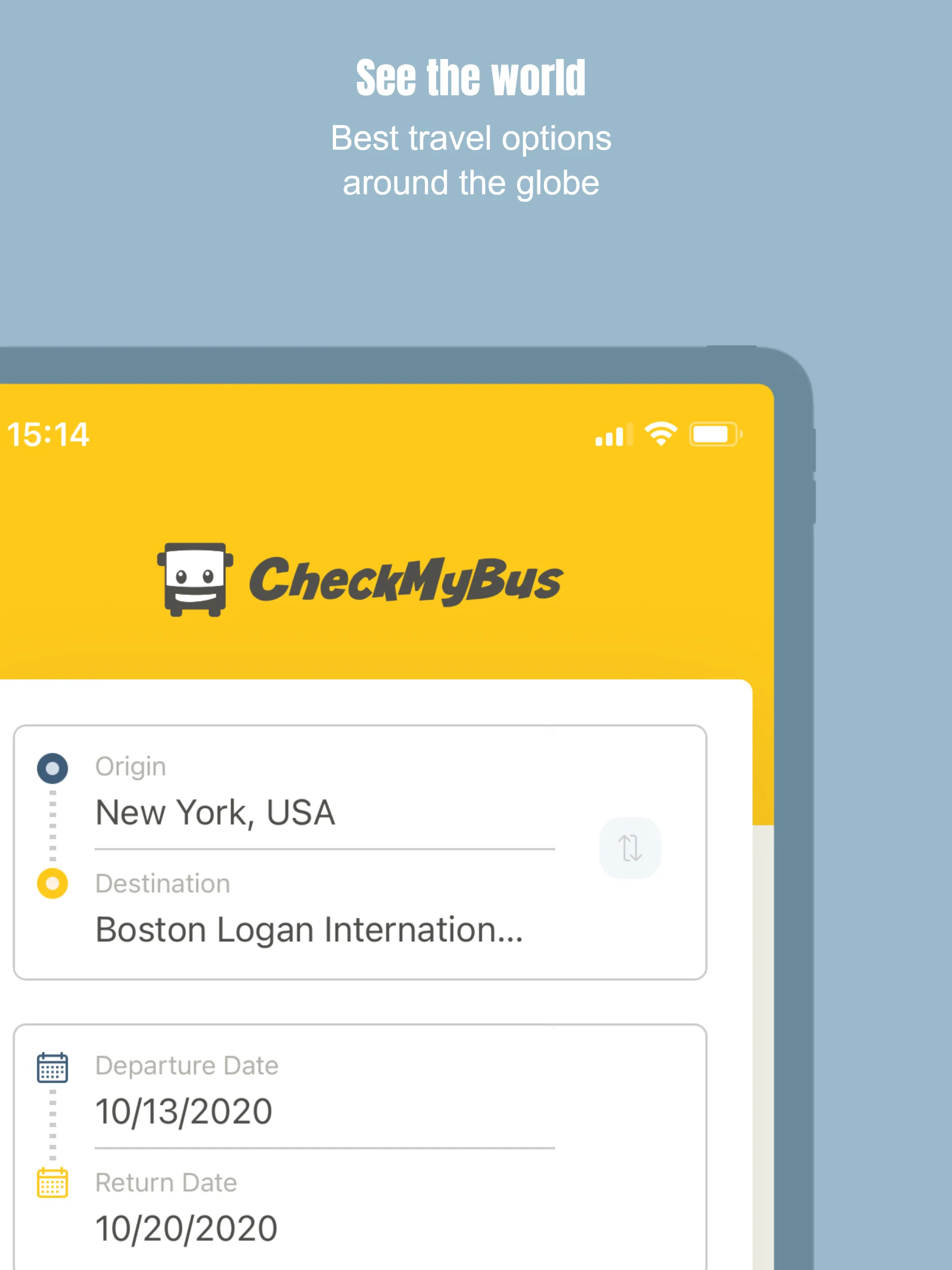 CheckMyBus: Find bus tickets! | Indus Appstore | Screenshot