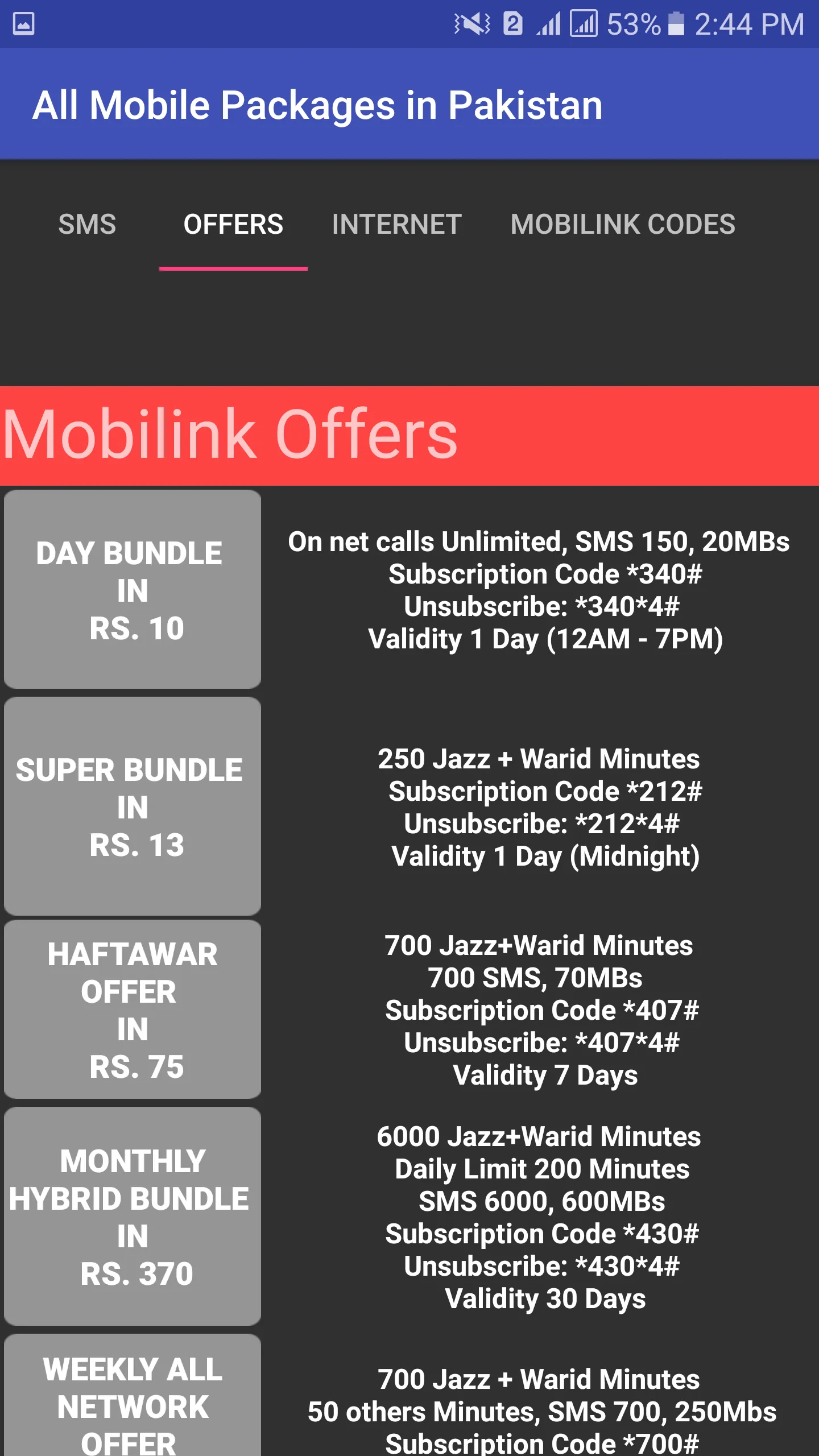 Mobile Packages Pakistan 2018 | Indus Appstore | Screenshot