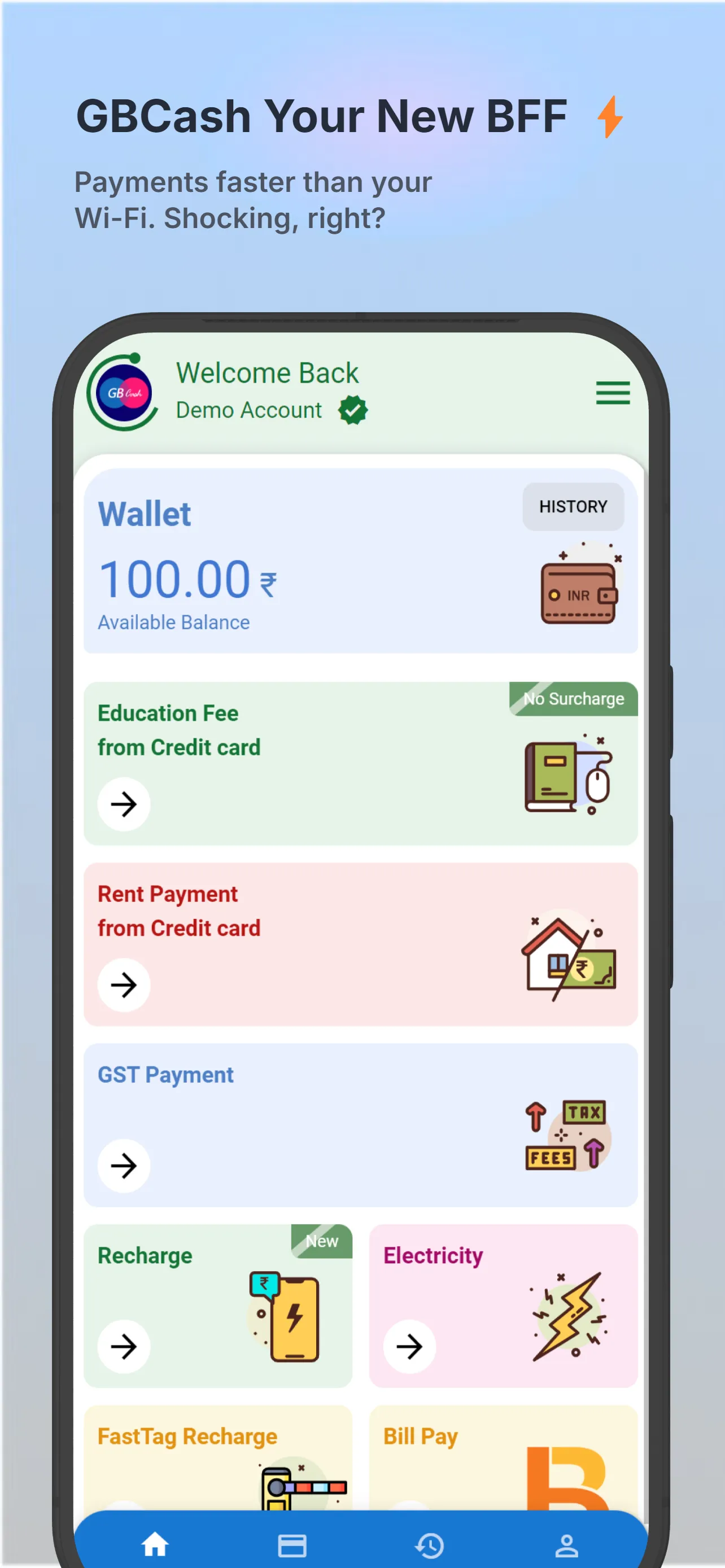 GBCash - Pay via Credit card | Indus Appstore | Screenshot