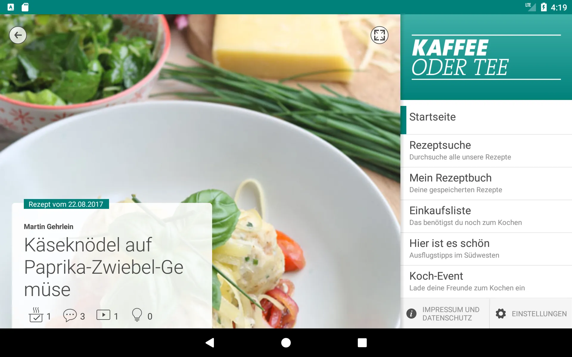 Kaffee oder Tee | Indus Appstore | Screenshot