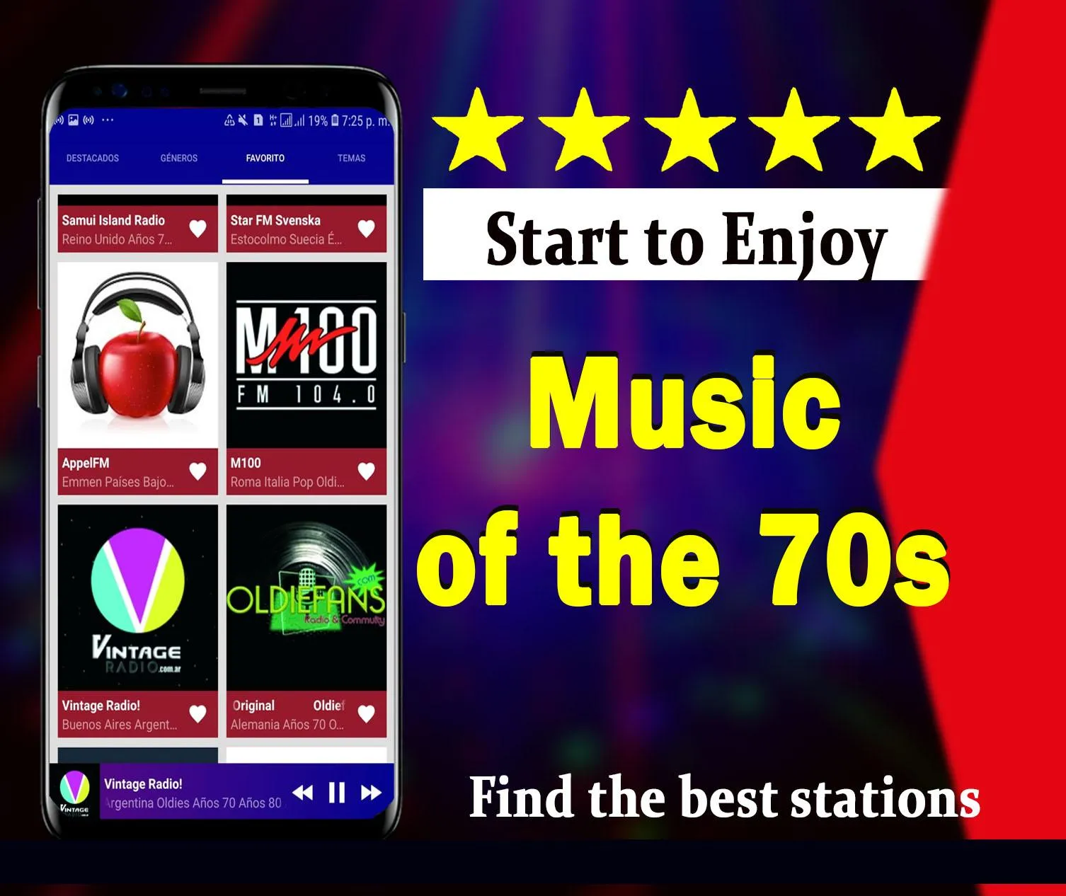 Music 70s | Indus Appstore | Screenshot