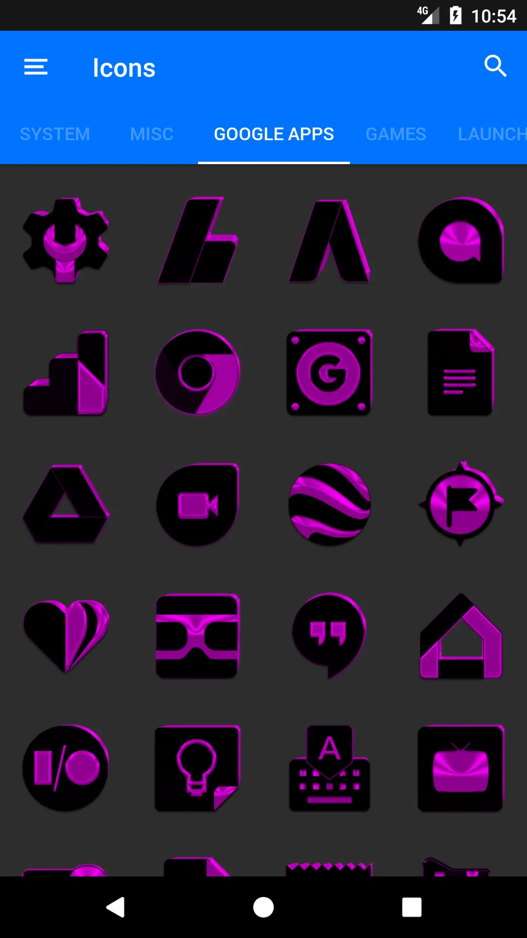 Black and Purple Icon Pack | Indus Appstore | Screenshot