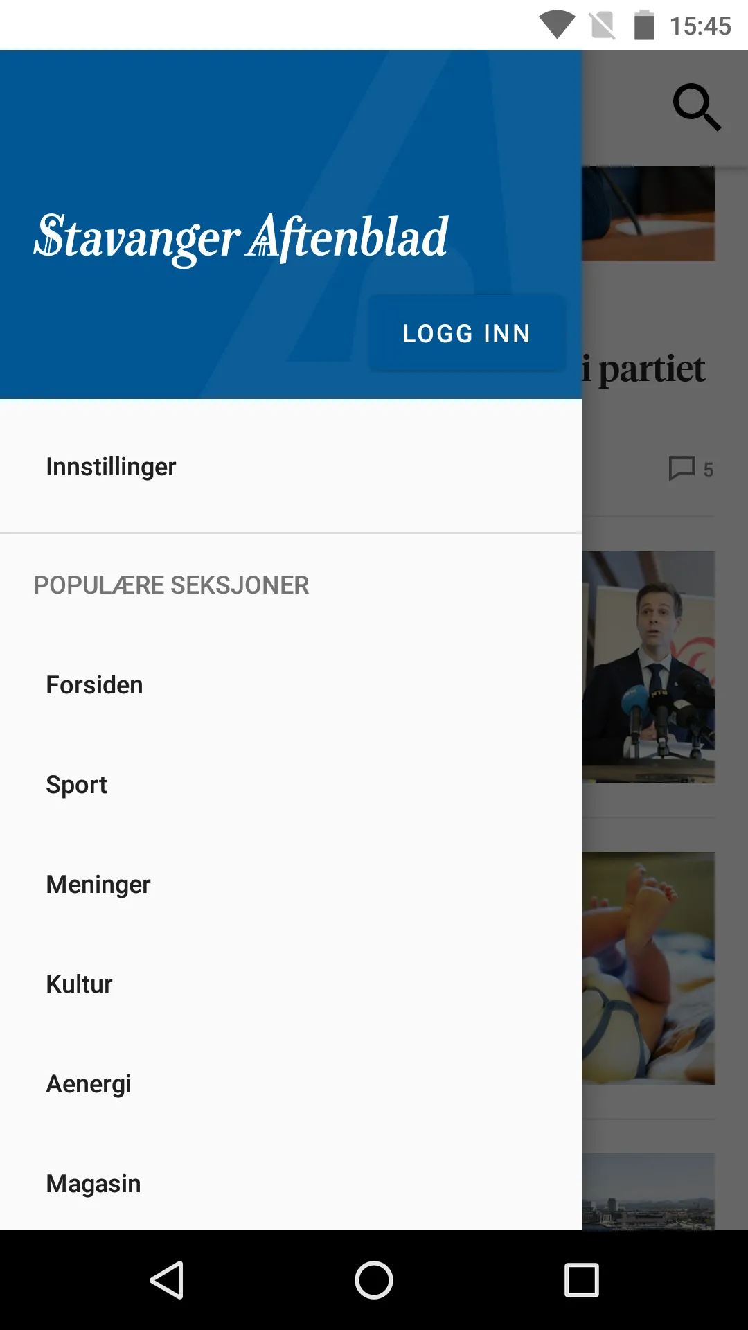 Stavanger Aftenblad | Indus Appstore | Screenshot