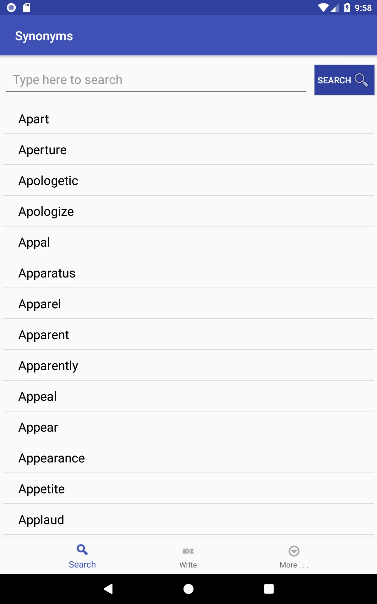 English Synonyms Dictionary | Indus Appstore | Screenshot