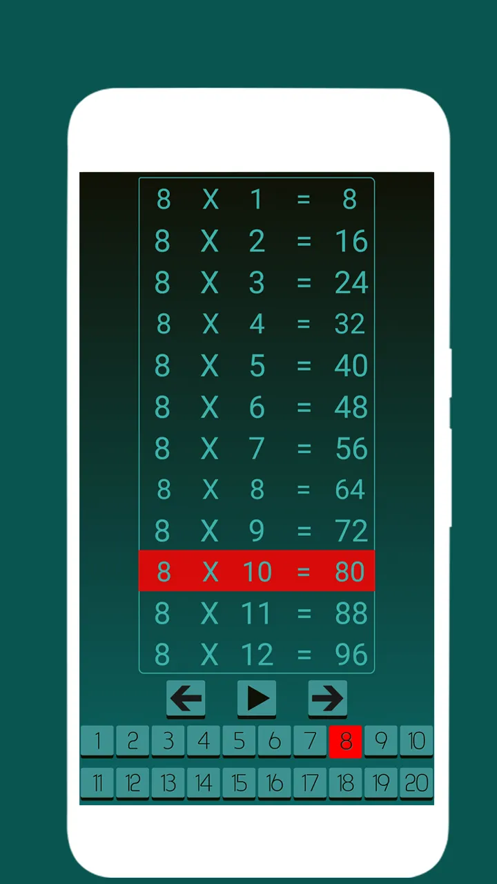 Math Tables with Quiz - Audio | Indus Appstore | Screenshot